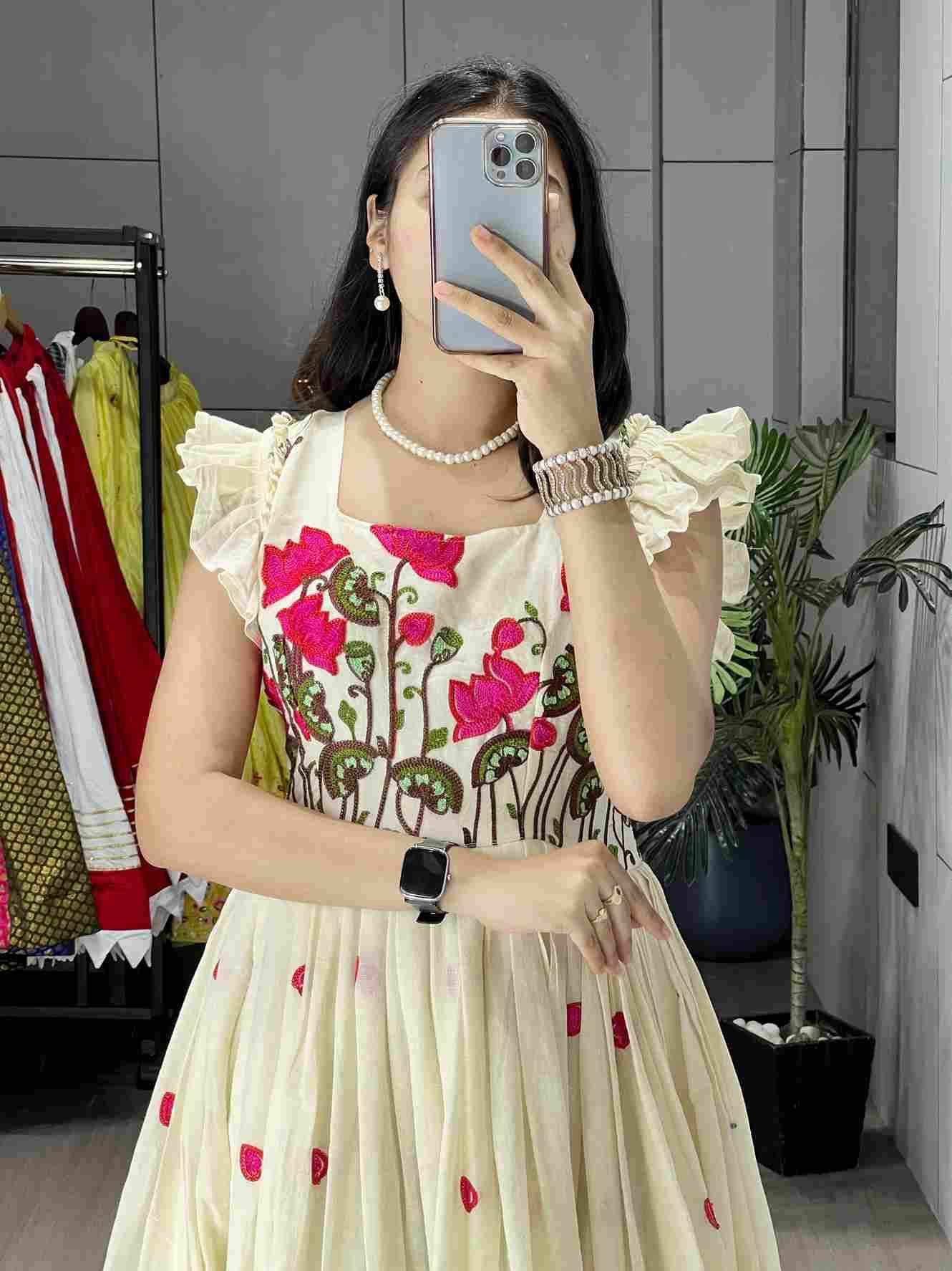Gr-6160 By Fashid Wholesale Beautiful Fancy Colorful Stylish Party Wear & Occasional Wear Kora Cotton Kurti At Wholesale Price