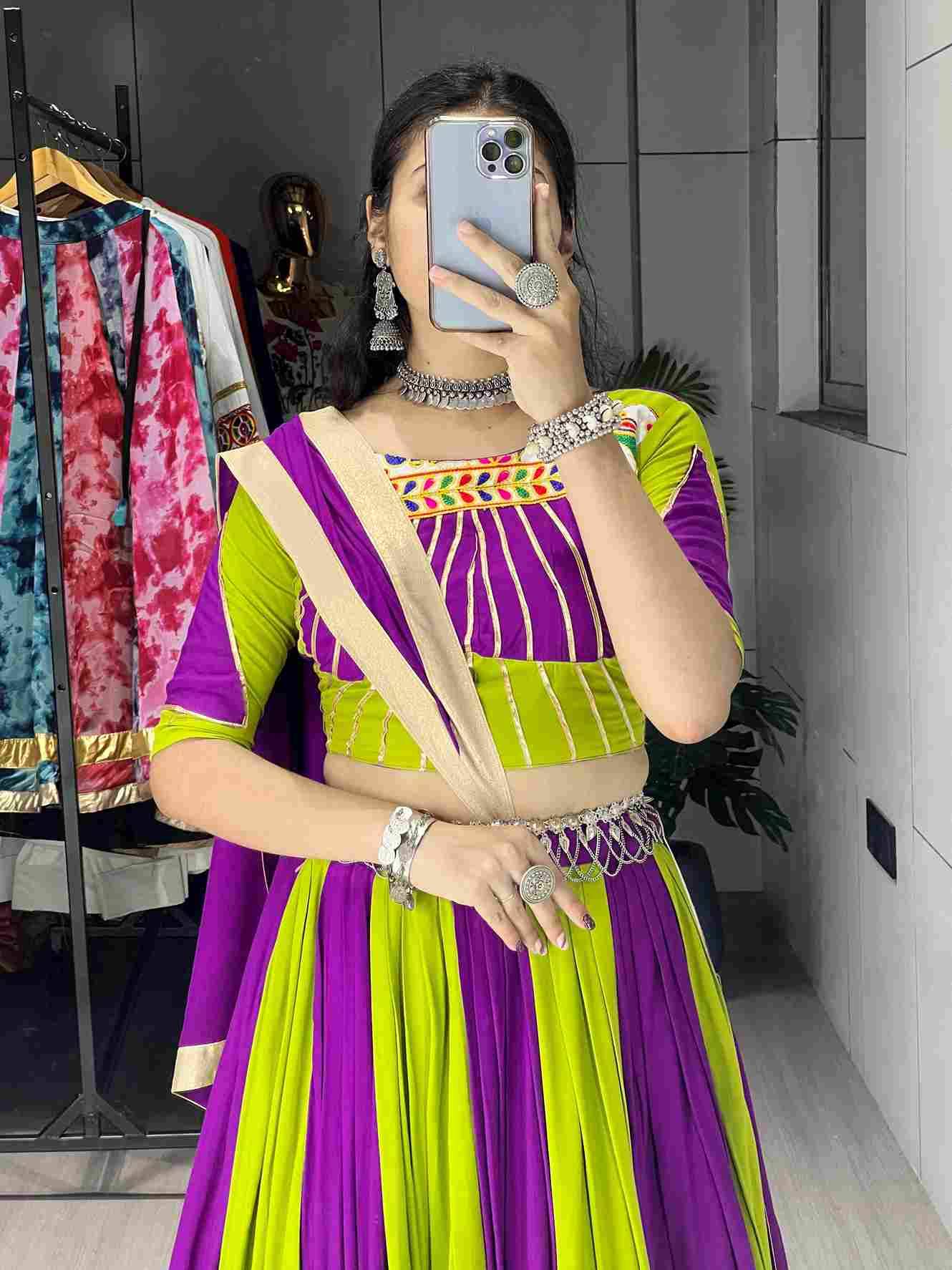 Gr-8053 By Fashid Wholesale Navratri Wear Collection Beautiful Stylish Colorful Fancy Party Wear & Occasional Wear Pure Rayon Cotton Lehengas At Wholesale Price