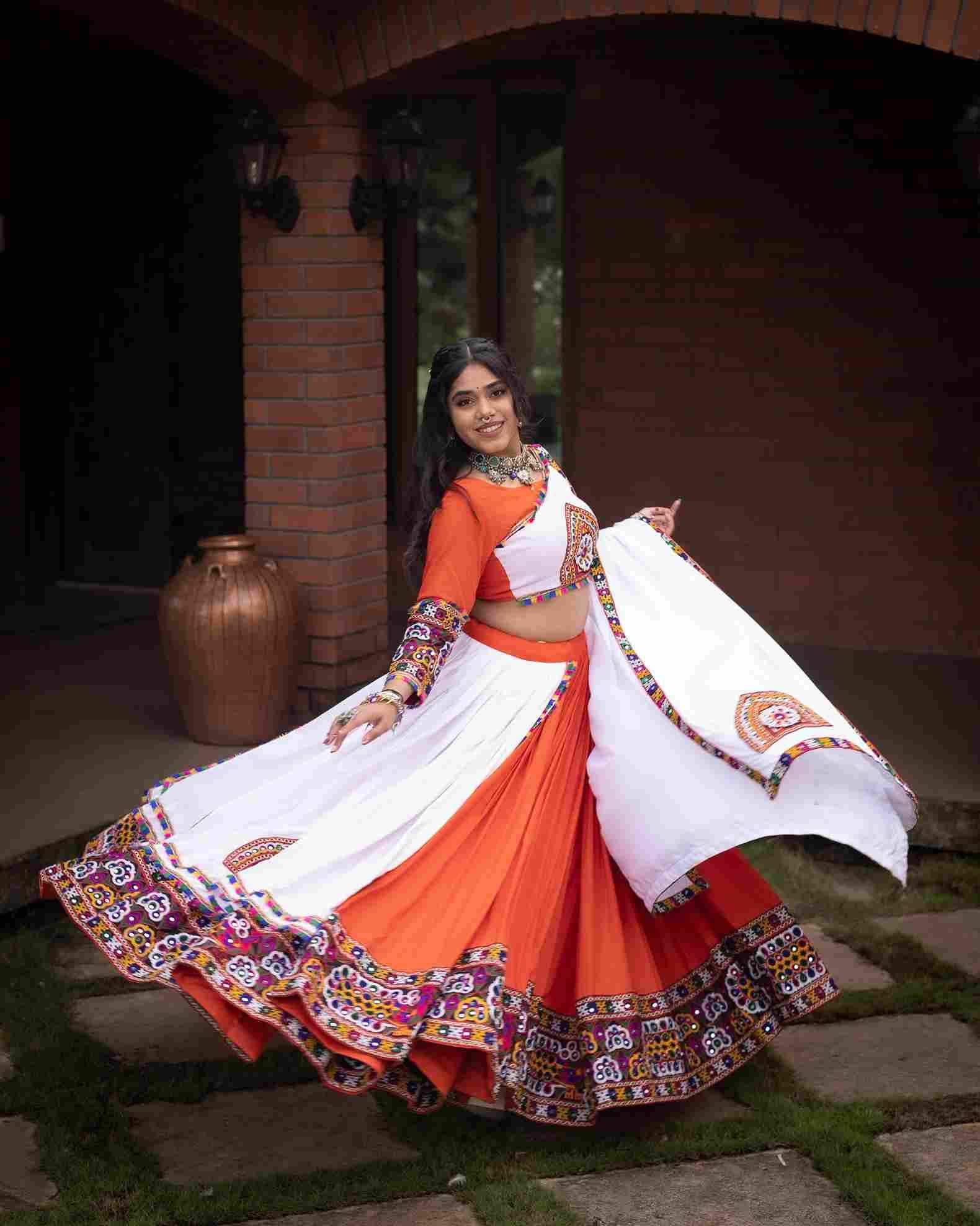 Gr-8050 Vol-2 By Fashid Wholesale 01 To 02 Series Navratri Wear Collection Beautiful Stylish Colorful Fancy Party Wear & Occasional Wear Pure Rayon Cotton Lehengas At Wholesale Price