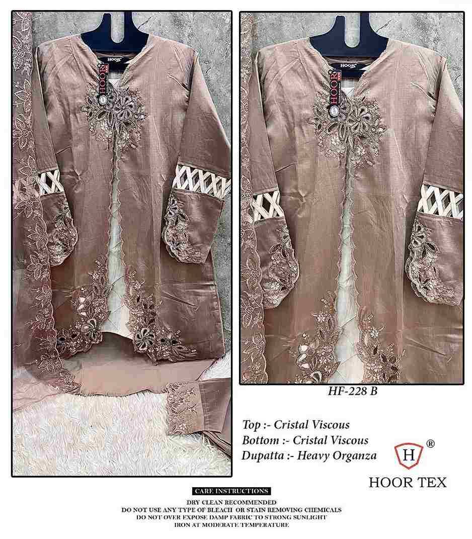 Hoor Tex Hit Design HF-228 Colours By Hoor Tex HF-228-A To HF-228-C Series Designer Festive Pakistani Suits Collection Beautiful Stylish Fancy Colorful Party Wear & Occasional Wear Heavy Viscose Dresses At Wholesale Price