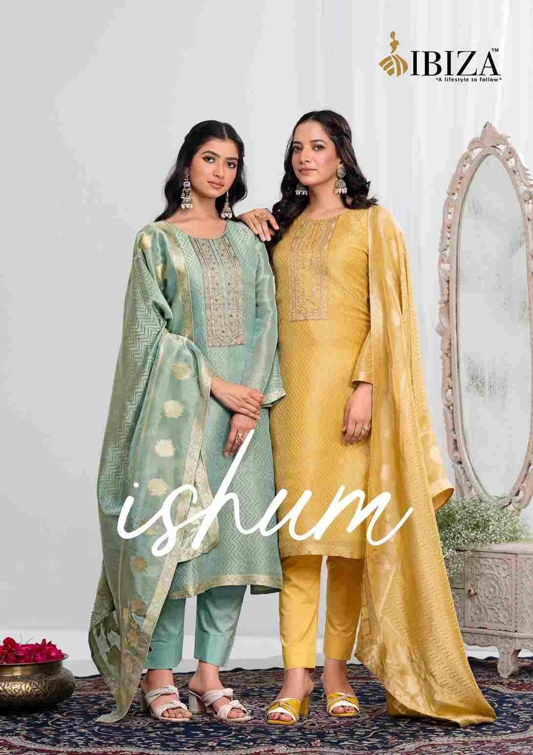 Ishum By Ibiza 2191 To 2194 Series Designer Festive Suits Beautiful Fancy Stylish Colorful Party Wear & Occasional Wear Pure Jacquard Silk Dresses At Wholesale Price