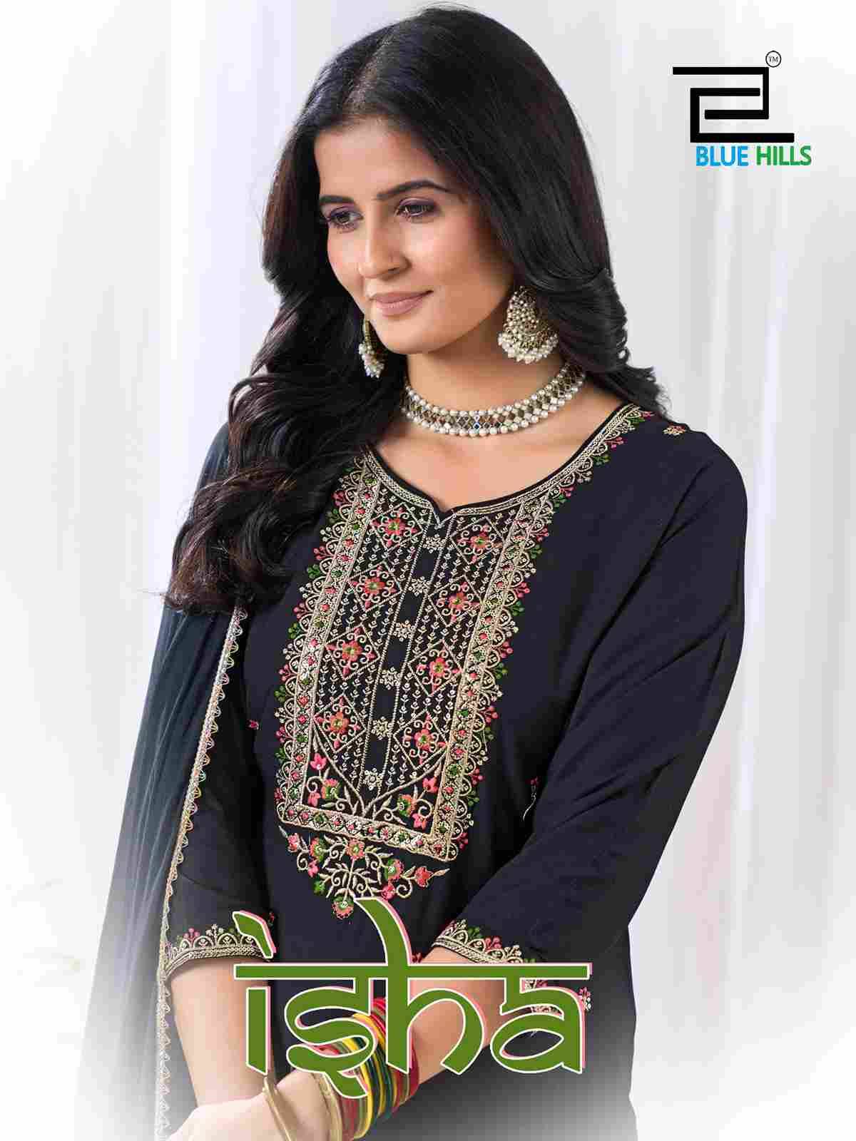 Isha By Blue Hills 1001 To 1006 Series Designer Festive Suits Beautiful Fancy Colorful Stylish Party Wear & Occasional Wear Rayon Dresses At Wholesale Price