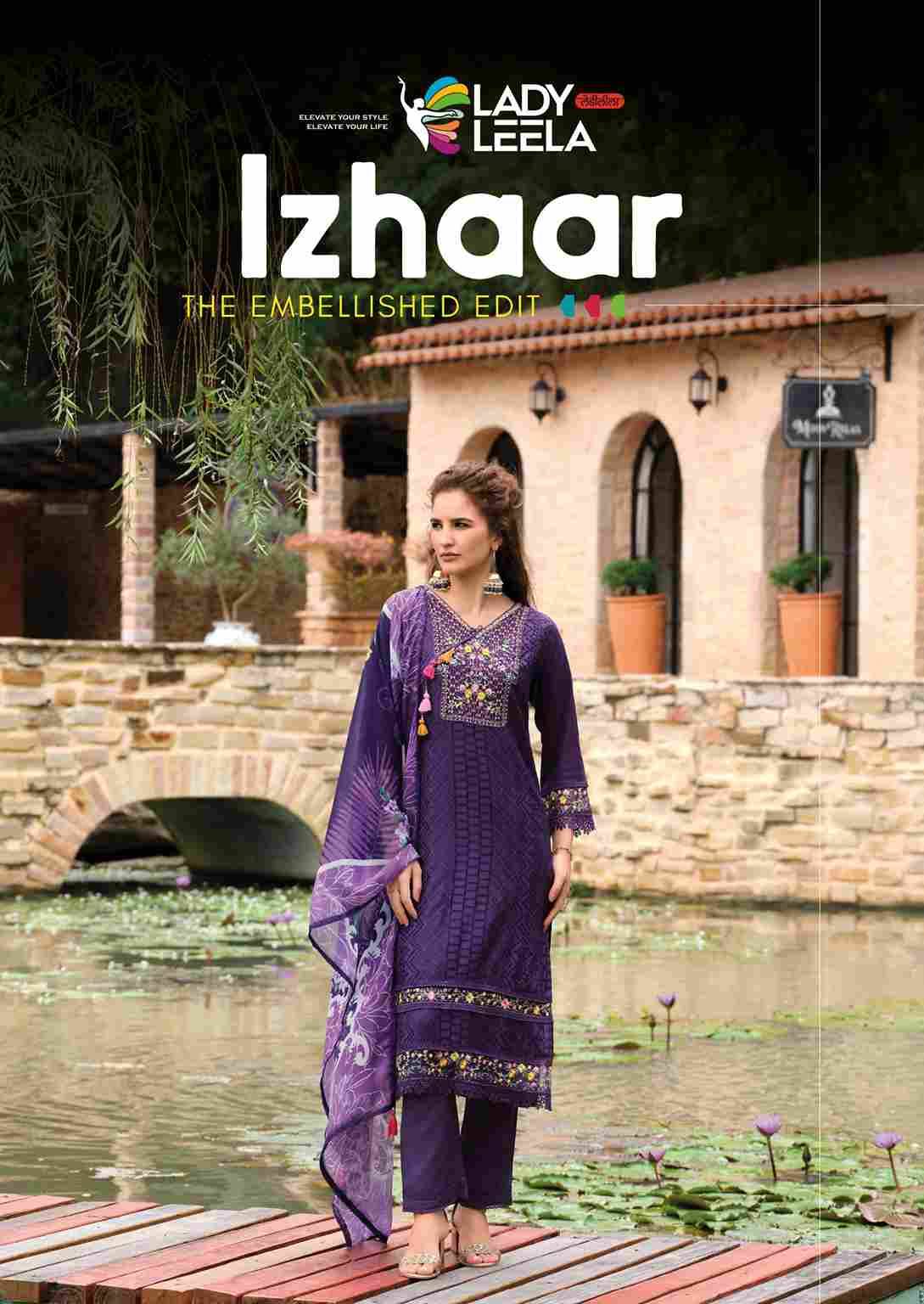 Izhaar By Lady Leela 31131 To 31136 Series Beautiful Festive Suits Colorful Stylish Fancy Casual Wear & Ethnic Wear Pure Muslin With Work Dresses At Wholesale Price