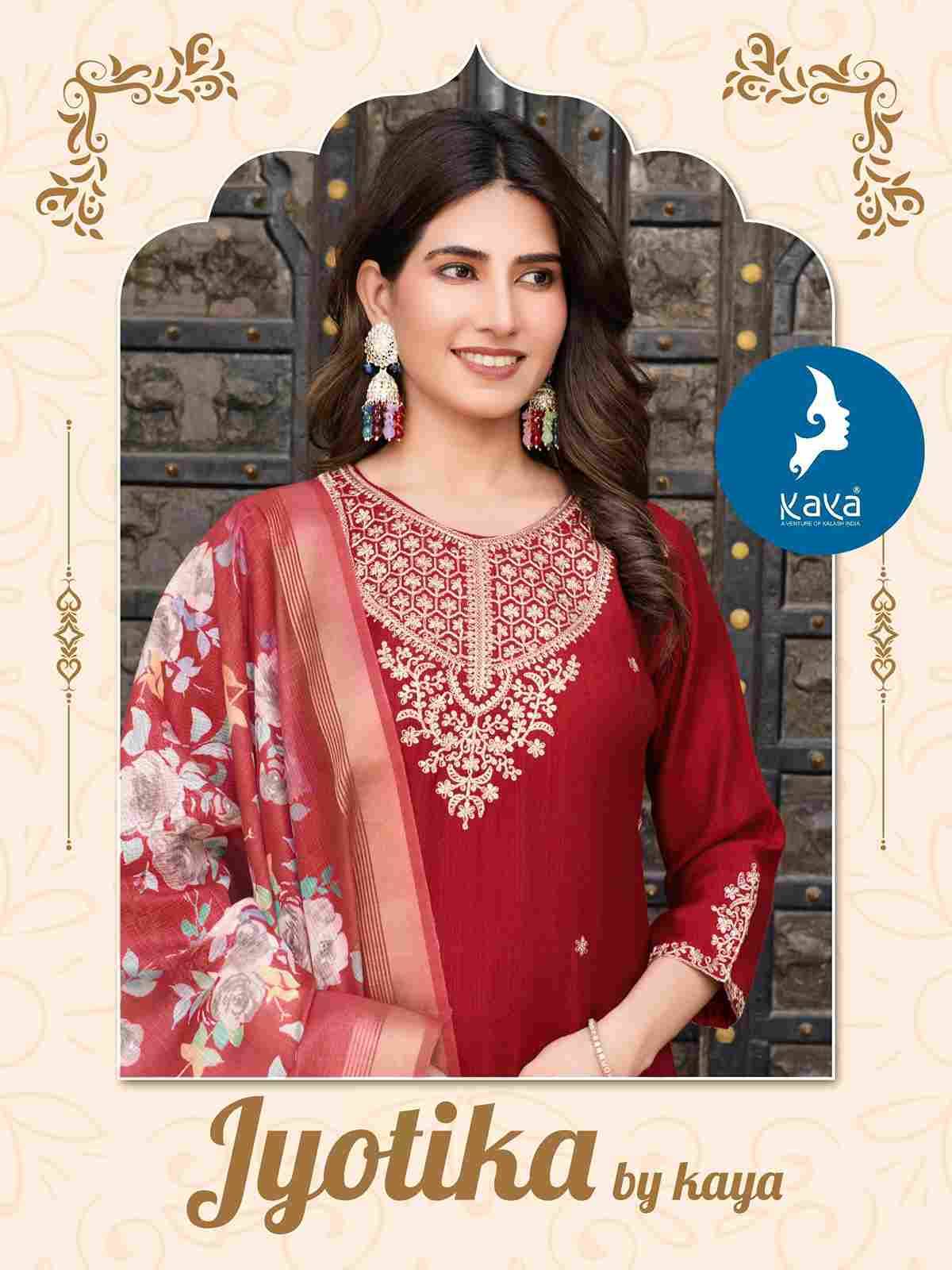 Jyotika By Kaya 01 To 06 Series Beautiful Stylish Festive Suits Fancy Colorful Casual Wear & Ethnic Wear & Ready To Wear Vertican Silk Dresses At Wholesale Price