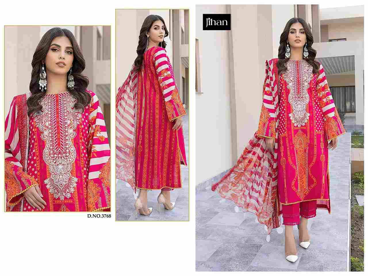 Jihan Hit Design 3768 By Jihan Beautiful Stylish Pakistani Suits Fancy Colorful Casual Wear & Ethnic Wear & Ready To Wear Pure Lawn Cotton Print With Embroidery Dresses At Wholesale Price
