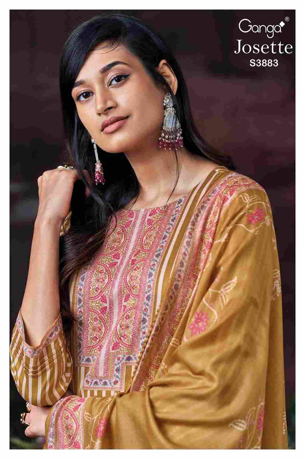 Josette-3883 By Ganga Fashion 3883-A To 3883-D Series Beautiful Festive Suits Colorful Stylish Fancy Casual Wear & Ethnic Wear Pure Cotton Satin Dresses At Wholesale Price