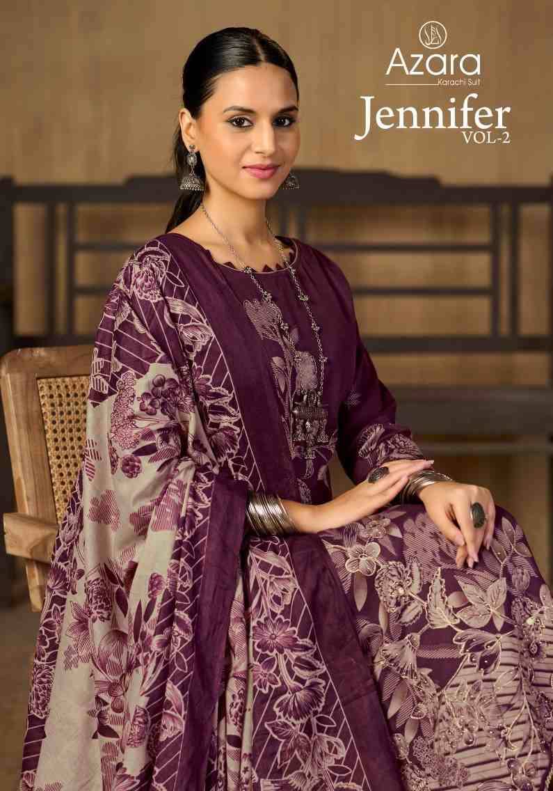 Jennifer Vol-2 By Azara 76001 To 76004 Series Designer Stylish Fancy Colorful Beautiful Party Wear & Ethnic Wear Collection Pure Jam Cotton Dresses At Wholesale Price