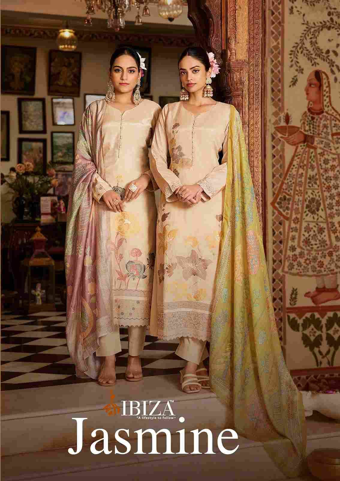 Jasmine By Ibiza 16062 To 16067 Series Designer Festive Suits Beautiful Fancy Stylish Colorful Party Wear & Occasional Wear Pure Muslin Jacquard Dresses At Wholesale Price