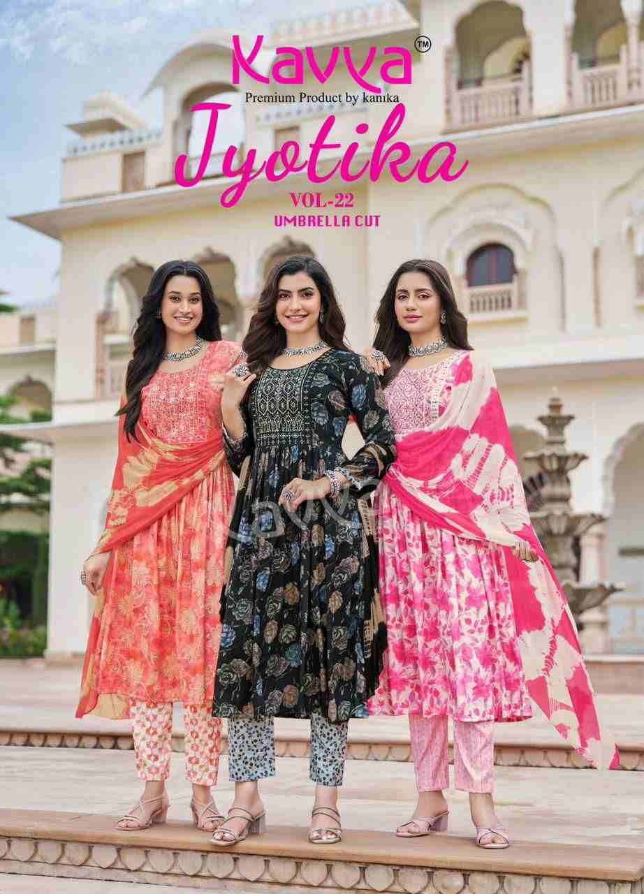 Jyotika Vol-22 By Kavya 22001 To 22010 Series Beautiful Festive Suits Colorful Stylish Fancy Casual Wear & Ethnic Wear Capsule Print Dresses At Wholesale Price