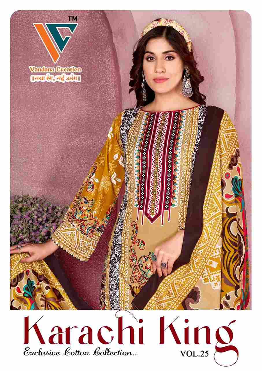 Karachi King Vol-25 By Vandana Creation 2501 To 2508 Series Beautiful Festive Suits Stylish Fancy Colorful Casual Wear & Ethnic Wear Cotton Print Dresses At Wholesale Price