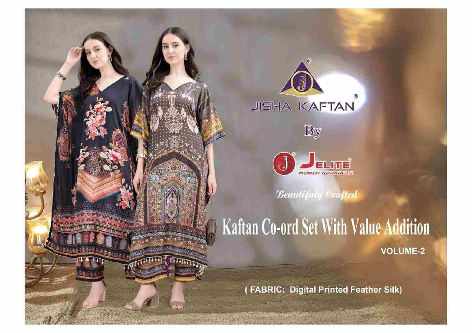 Kaftan Co-Ord Set Vol-2 By Jelite 09 To 16 Series Designer Stylish Fancy Colorful Beautiful Party Wear & Ethnic Wear Collection Silk Kaftan At Wholesale Price