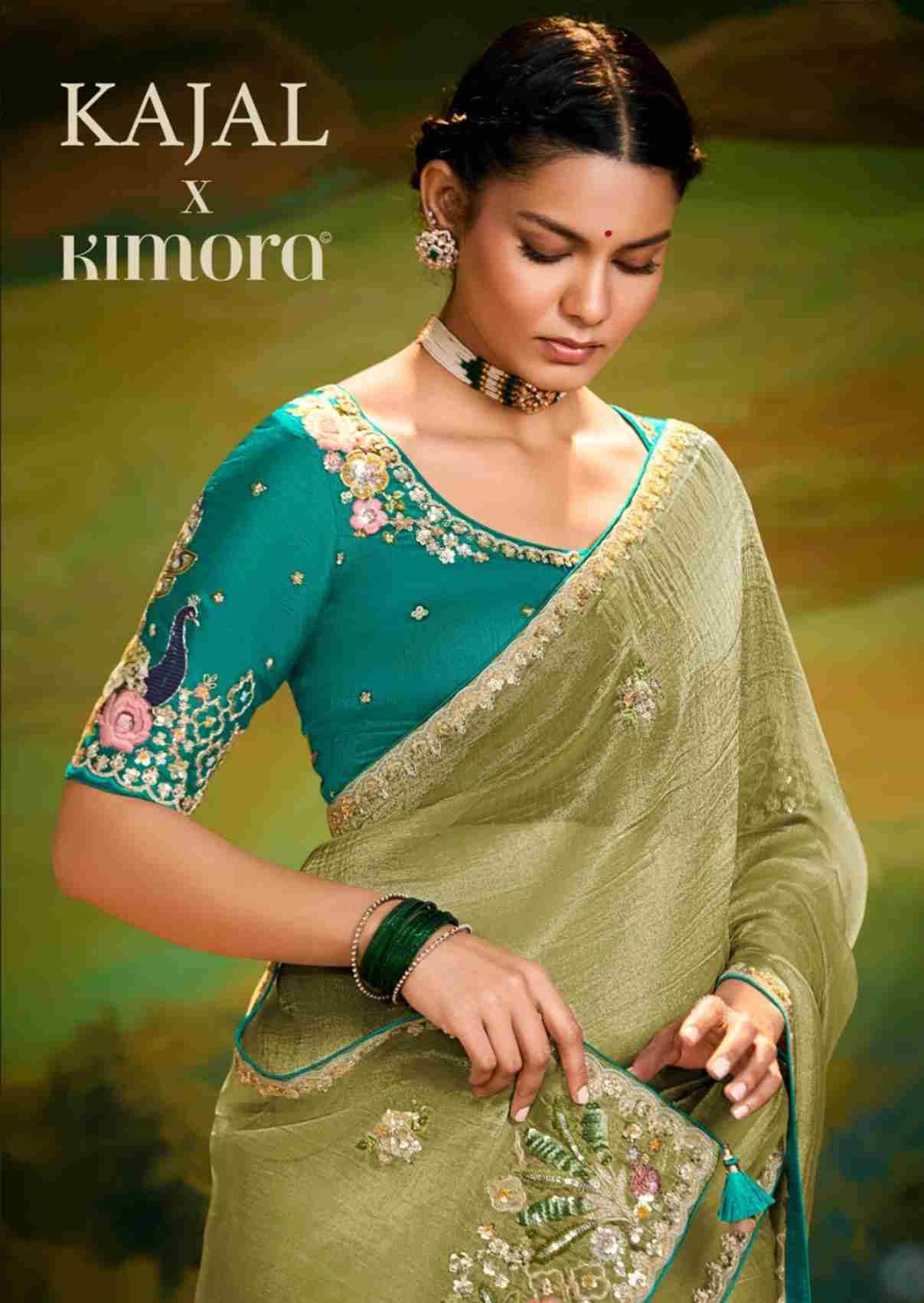 Kajal 5395 Colours By Kimora Fashion 5395 To 5395-D Series Indian Traditional Wear Collection Beautiful Stylish Fancy Colorful Party Wear & Occasional Wear Organza Sarees At Wholesale Price