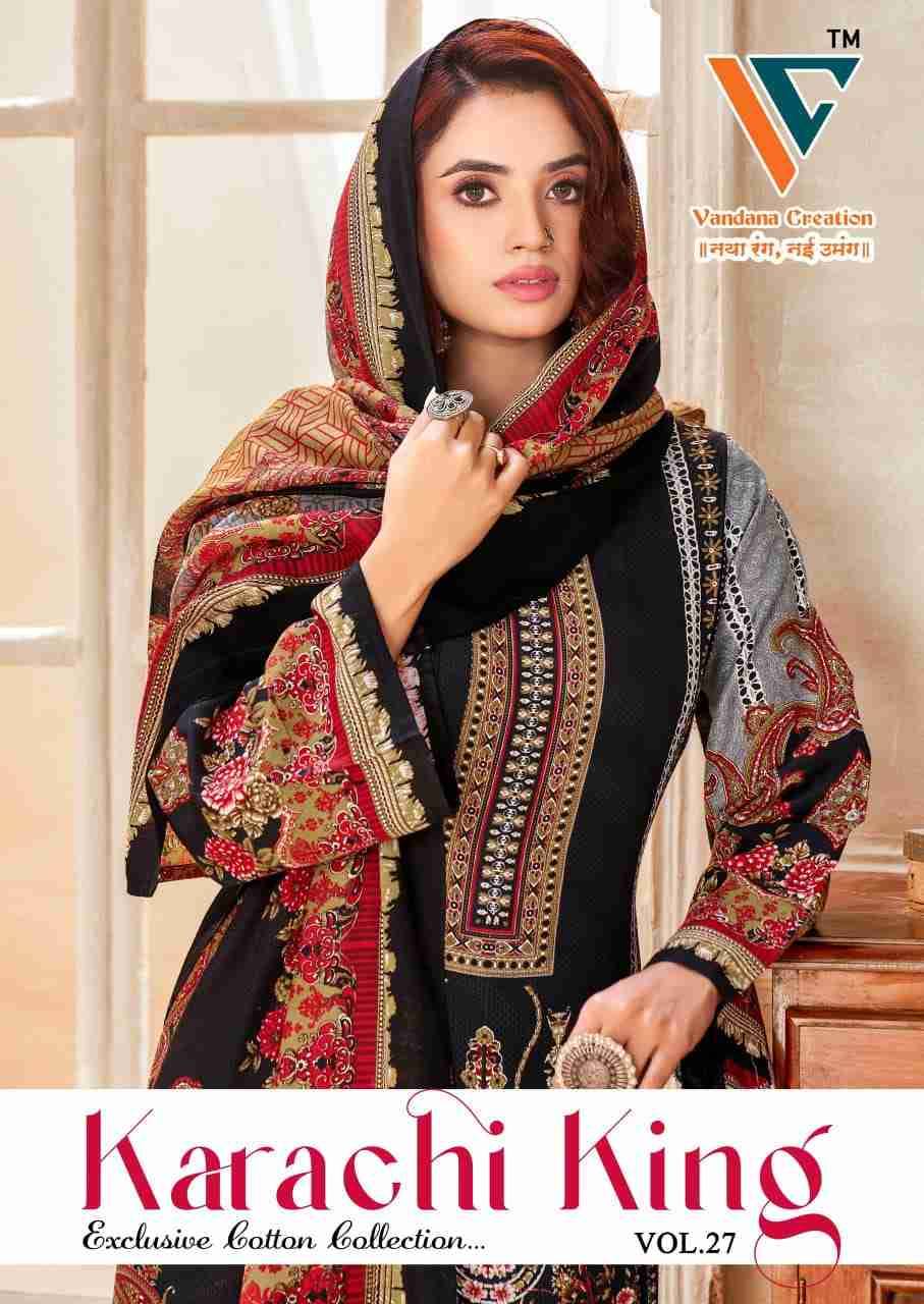 Karachi King Vol-27 By Vandana Creation 2701 To 2708 Series Beautiful Festive Suits Stylish Fancy Colorful Casual Wear & Ethnic Wear Cotton Print Dresses At Wholesale Price