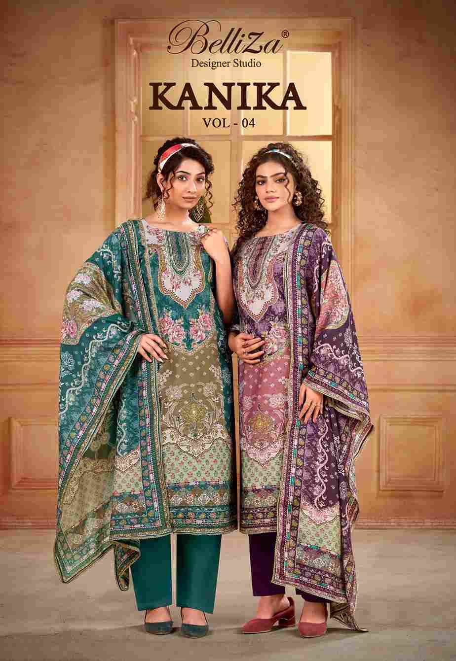 Kanika Vol-4 By Belliza 846-001 To 846-003 Series Beautiful Festive Suits Stylish Fancy Colorful Casual Wear & Ethnic Wear Pure Viscose Muslin Print Dresses At Wholesale Price