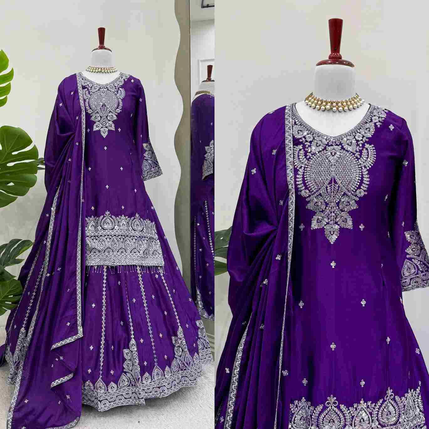 K-1525 By Fashid Wholesale 01 To 03 Series Wear Collection Beautiful Stylish Colorful Fancy Party Wear & Occasional Wear Chinnon Silk Lehengas At Wholesale Price