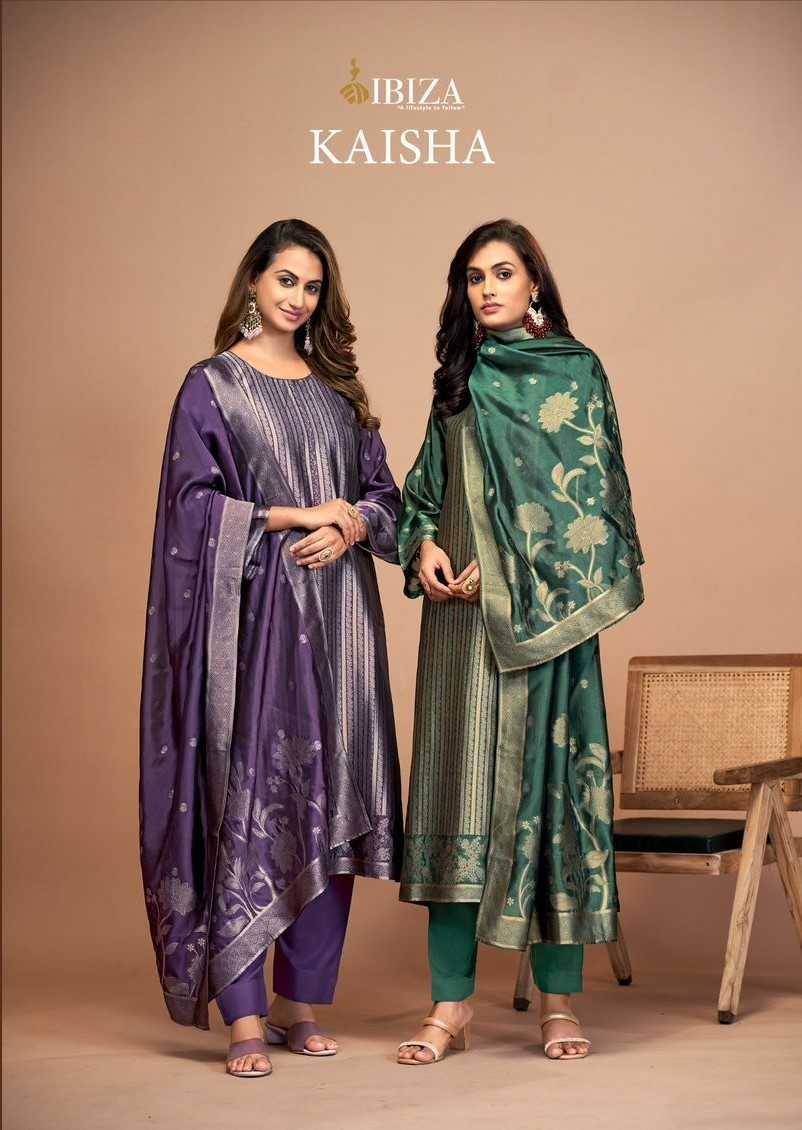 Kaisha By Ibiza 10947 To 10950 Series Designer Festive Suits Beautiful Fancy Stylish Colorful Party Wear & Occasional Wear Pure Bangalori Silk Jacquard Dresses At Wholesale Price