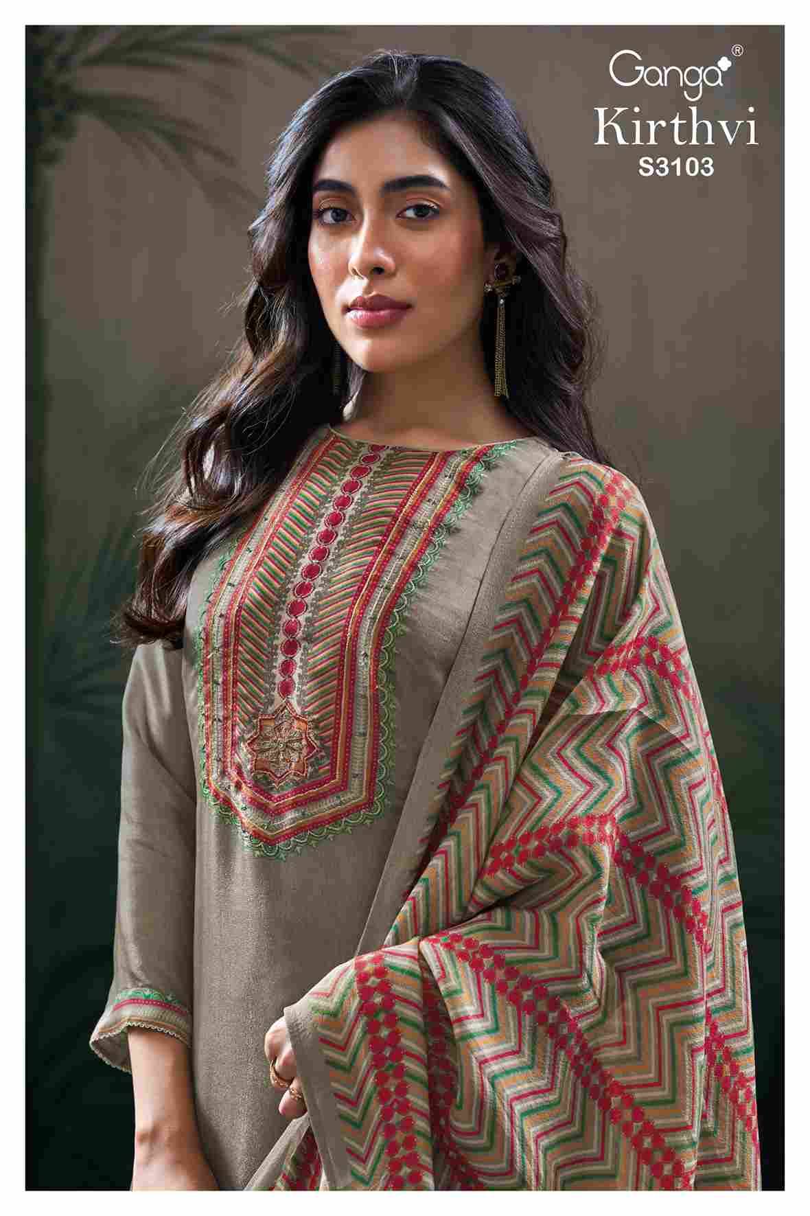 Kirthvi-3103 By Ganga Fashion 3103-A To 3103-D Series Beautiful Festive Suits Colorful Stylish Fancy Casual Wear & Ethnic Wear Pure Bemberg Silk Dresses At Wholesale Price