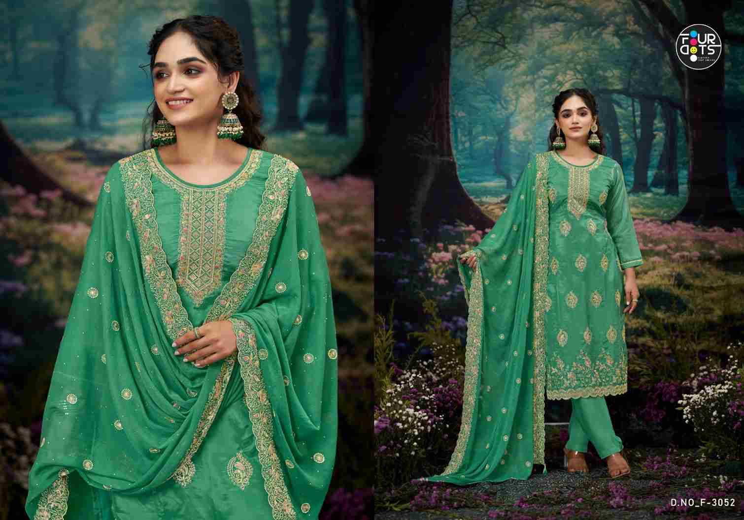 Lipika By Four Dots 3051 To 3054 Series Designer Stylish Fancy Colorful Beautiful Party Wear & Ethnic Wear Collection Organza Dresses At Wholesale Price