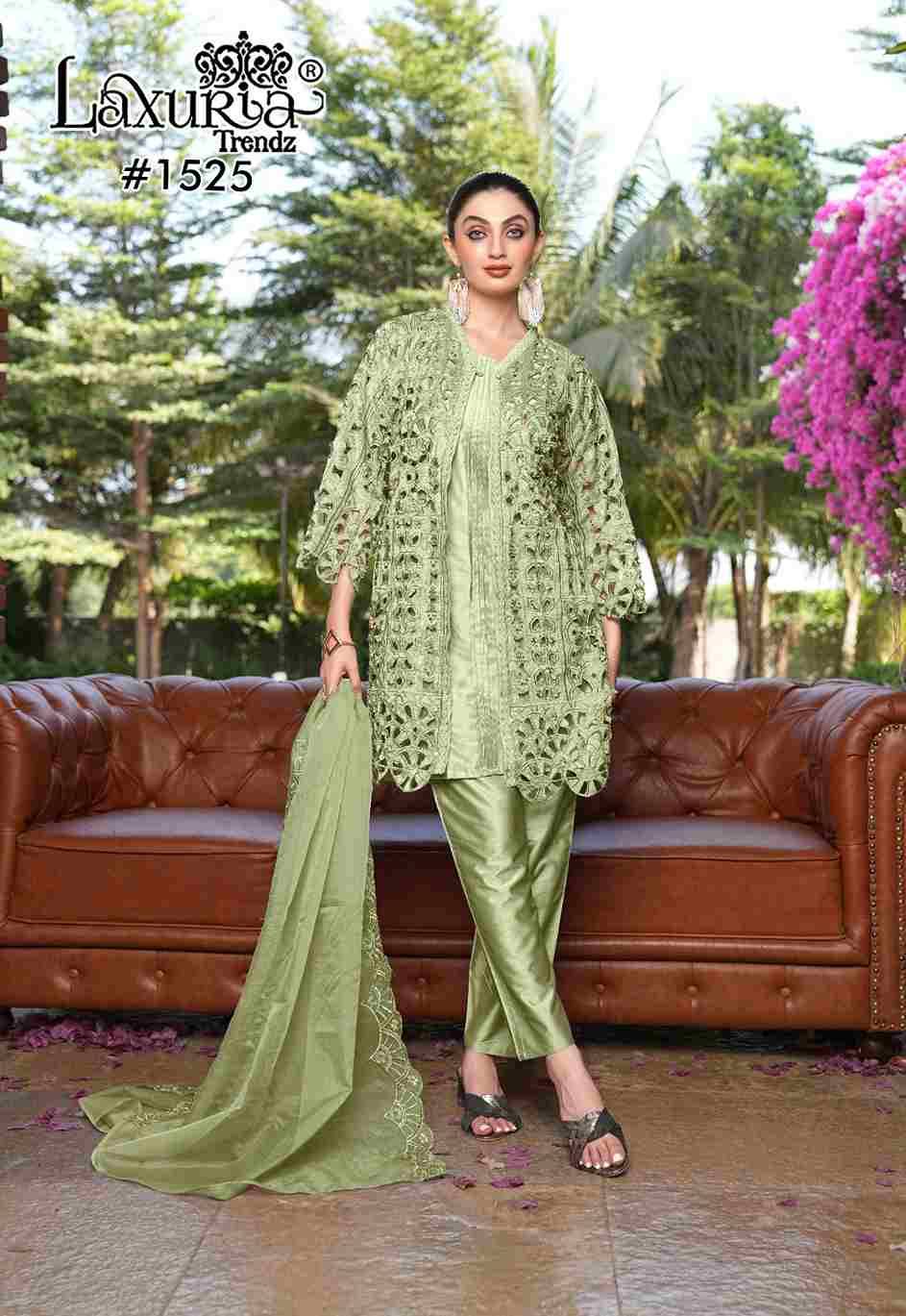 Luxuria Trendz 1525 Colours By Luxuria 1525-A To 1525-C Series Beautiful Pakistani Suits Colorful Stylish Fancy Casual Wear & Ethnic Wear Vichitra Dresses At Wholesale Price