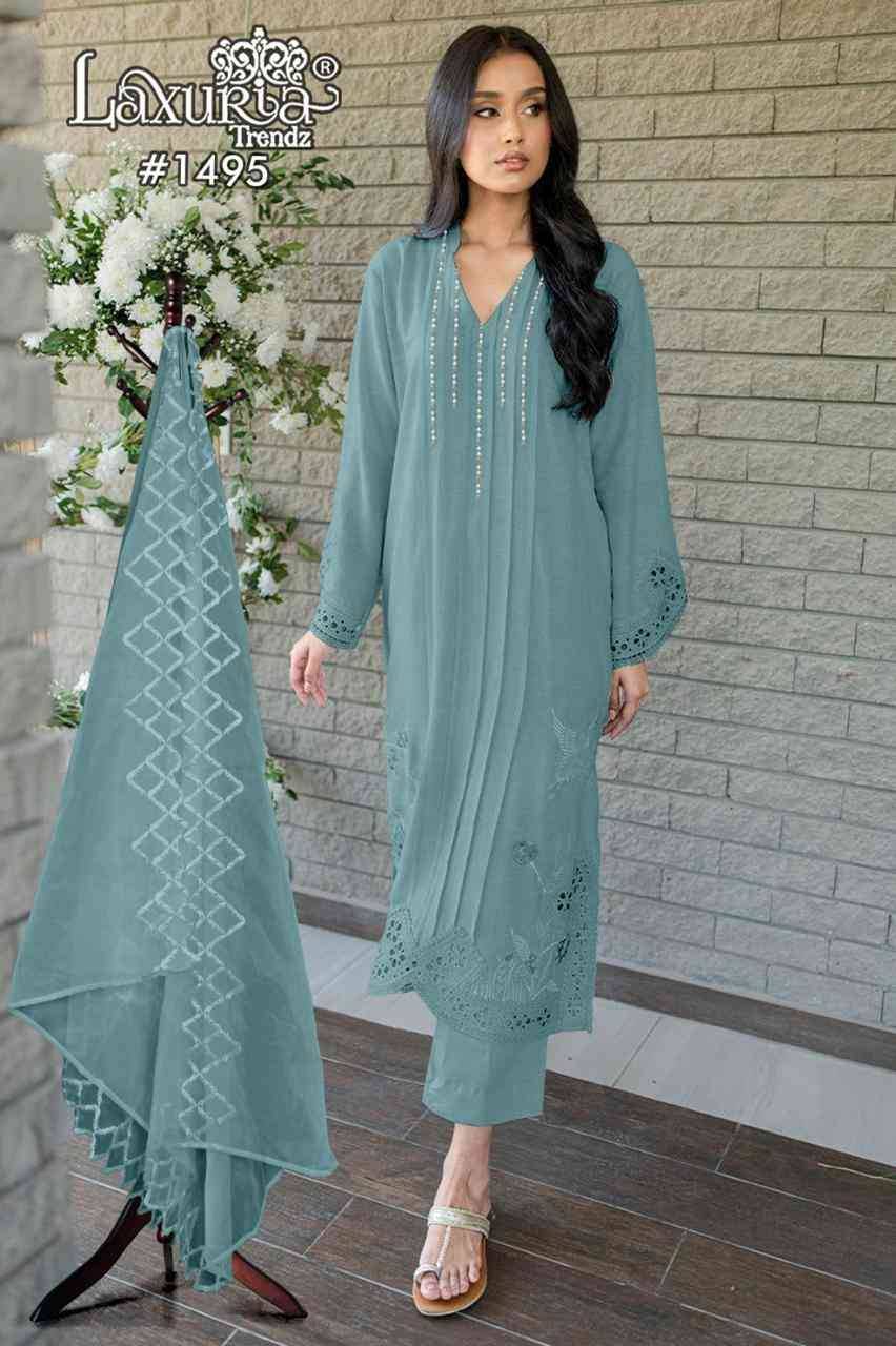 Luxuria Trendz 1495 Colours By Luxuria 1495-A To 1495-B Series Beautiful Pakistani Suits Colorful Stylish Fancy Casual Wear & Ethnic Wear Fancy Dresses At Wholesale Price