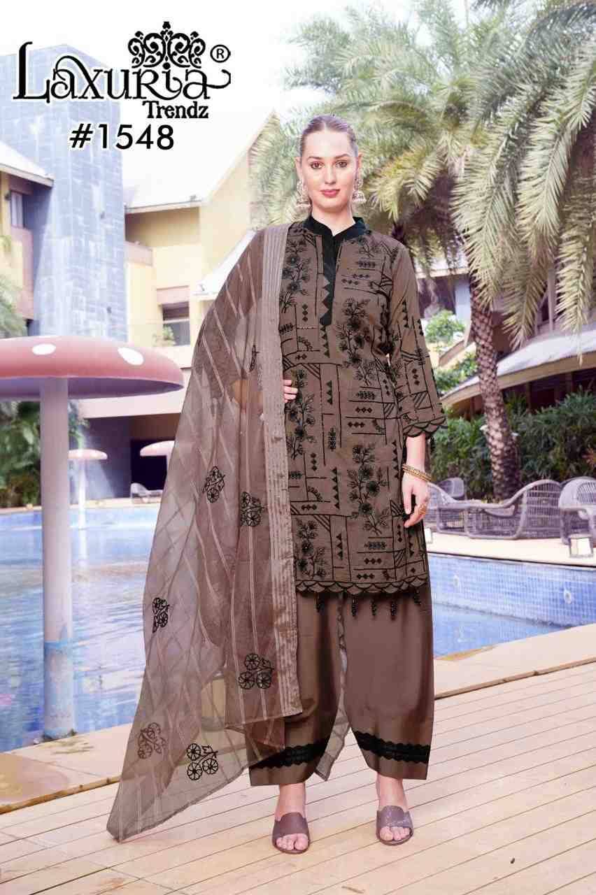 Luxuria Trendz 1548 Colours By Luxuria 1548-A To 1548-B Series Beautiful Pakistani Suits Colorful Stylish Fancy Casual Wear & Ethnic Wear Vichitra Dresses At Wholesale Price