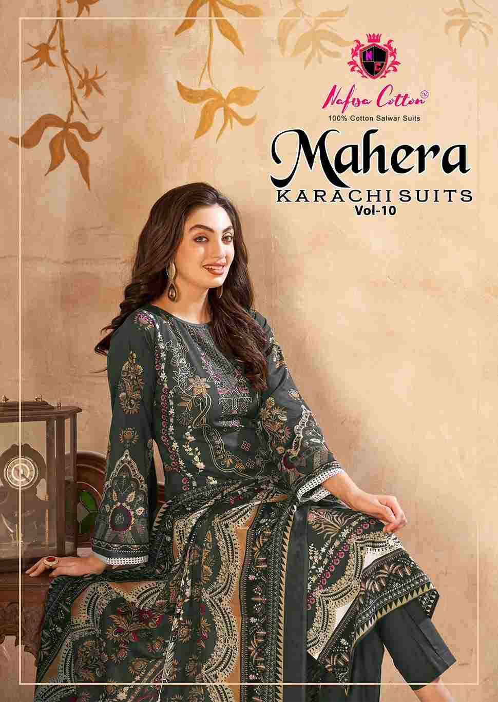 Mahera Vol-10 By Nafisa Cotton 10001 To 10006 Series Beautiful Festive Suits Stylish Fancy Colorful Casual Wear & Ethnic Wear Soft Cotton Print Dresses At Wholesale Price