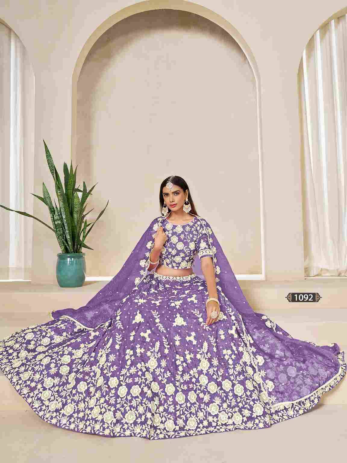 Mehvish Vol-19 By Fashid Wholesale 1091 To 1094 Series Designer Beautiful Collection Occasional Wear & Party Wear Organza Lehengas At Wholesale Price
