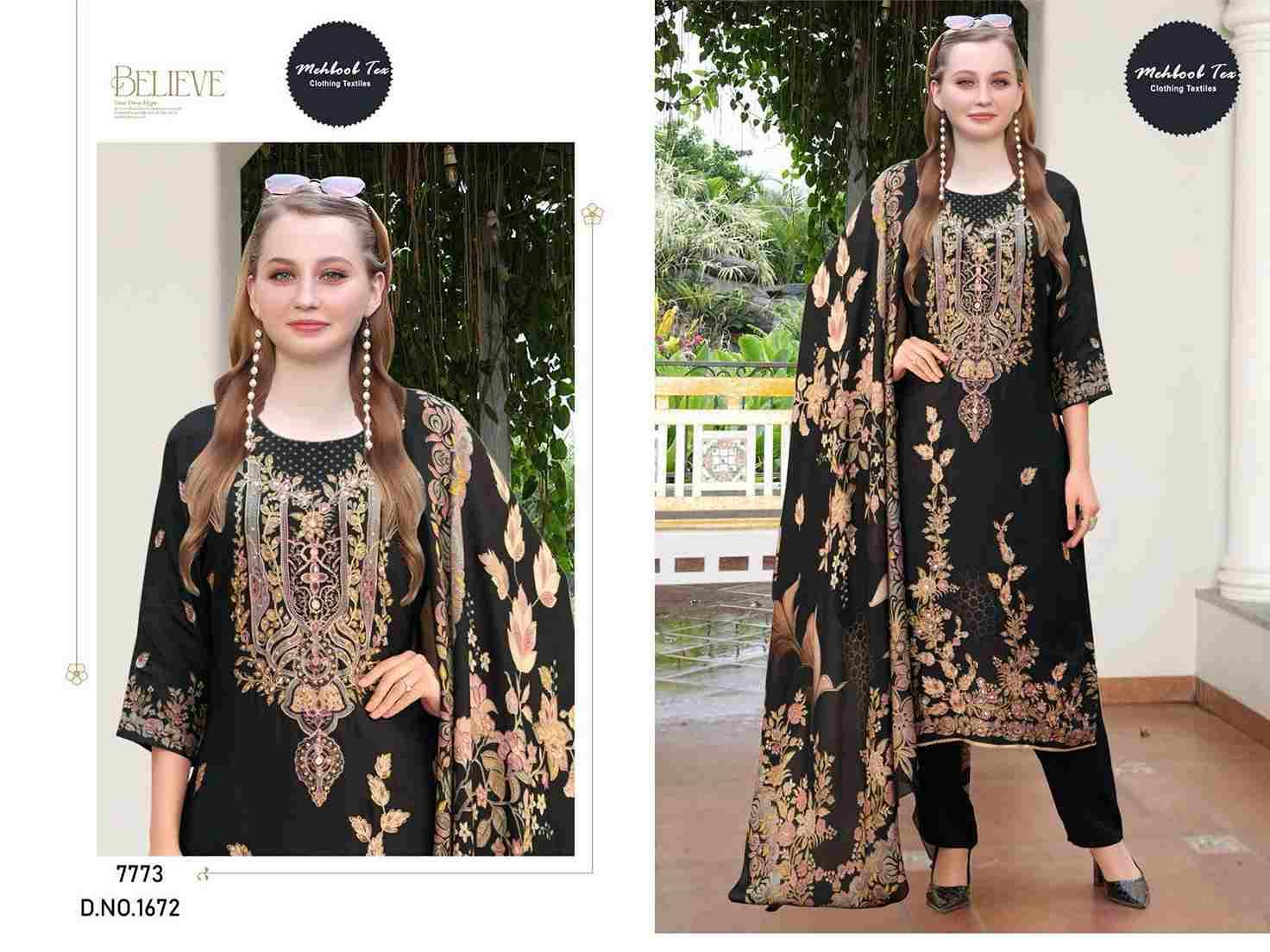 Mehboob Tex Hit Design 1672 By Mehboob Tex Beautiful Pakistani Suits Stylish Fancy Colorful Party Wear & Occasional Wear Viscose Muslin Dresses At Wholesale Price