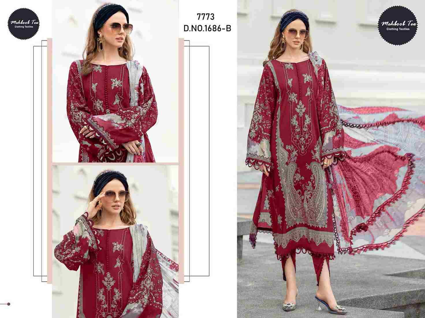 Mehboob Tex Hit Design 1686 Colours By Mehboob Tex 1686-A To 1686-C Series Beautiful Pakistani Suits Stylish Fancy Colorful Party Wear & Occasional Wear Pure Cotton Dresses At Wholesale Price