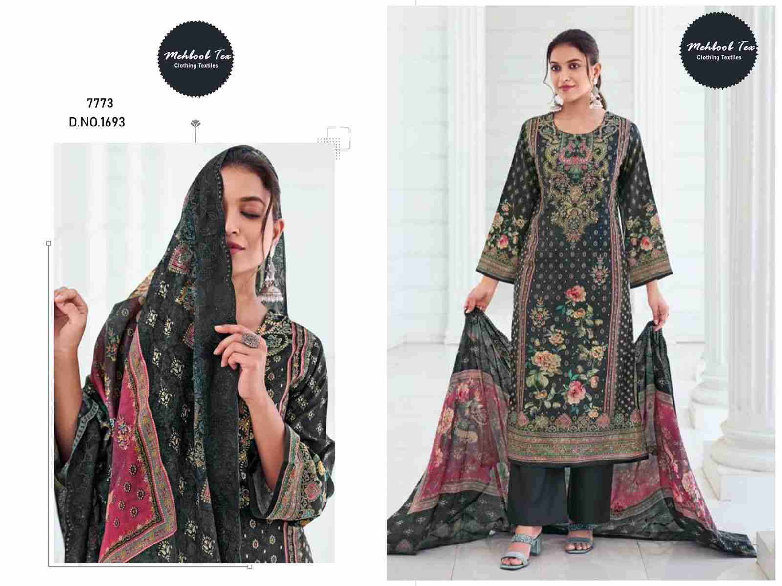 Mehboob Tex Hit Design 1693 By Mehboob Tex Beautiful Pakistani Suits Stylish Fancy Colorful Party Wear & Occasional Wear Pure Viscose Muslin Dresses At Wholesale Price