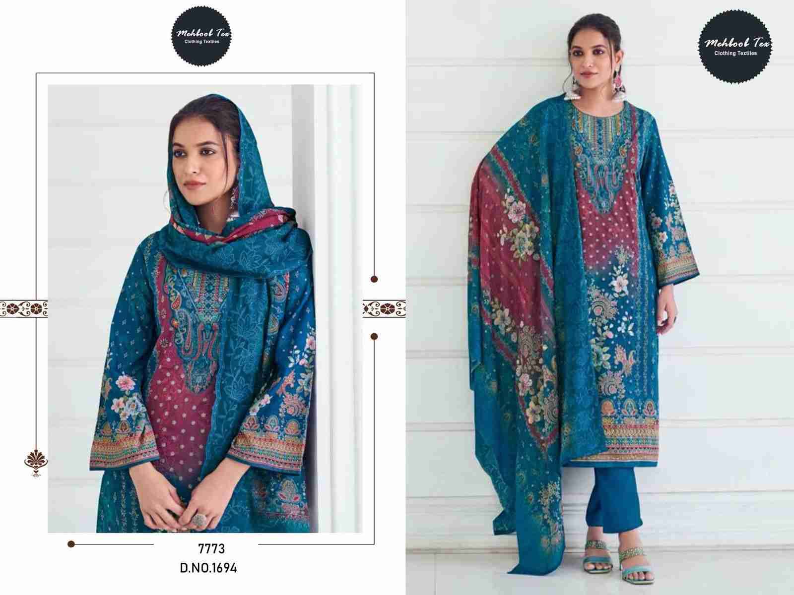 Mehboob Tex Hit Design 1694 By Mehboob Tex Beautiful Pakistani Suits Stylish Fancy Colorful Party Wear & Occasional Wear Pure Viscose Muslin Dresses At Wholesale Price