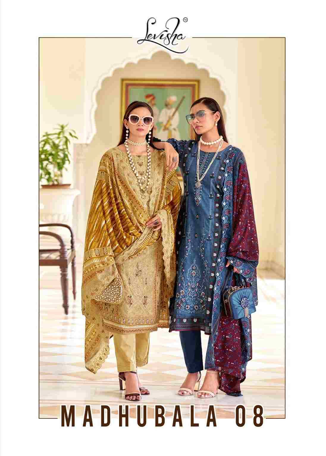 Madhubala Vol-8 By Levisha 8013 To 8018 Series Festive Suits Beautiful Fancy Colorful Stylish Party Wear & Occasional Wear Cambric Lawn Cotton Dresses At Wholesale Price