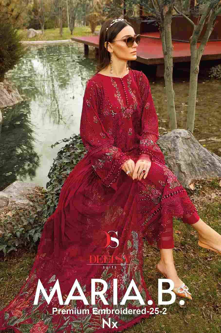 Maria.B. Premium Embroidered-25 Vol-2 Nx By Deepsy Suits Pakistani Stylish Beautiful Colourful Printed & Embroidered Party Wear & Occasional Wear Pure Cotton Dresses At Wholesale Price