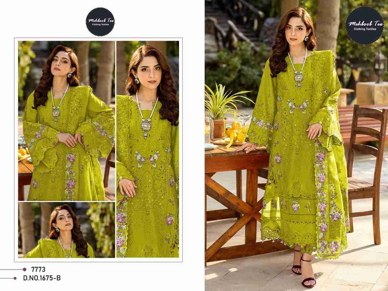 Mehboob Tex Hit Design 1675 Colours By Mehboob Tex Beautiful Pakistani Suits Stylish Fancy Colorful Party Wear & Occasional Wear Pure Cotton Dresses At Wholesale Price