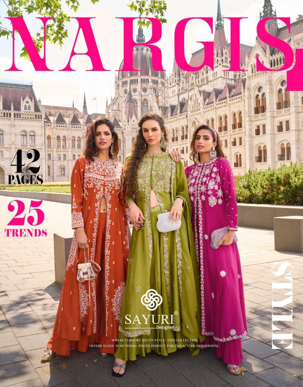 Nargis By Sayuri 10001 To 10003 Series Designer Festive Suits Collection Beautiful Stylish Fancy Colorful Party Wear & Occasional Wear Heavy Silk Dresses At Wholesale Price