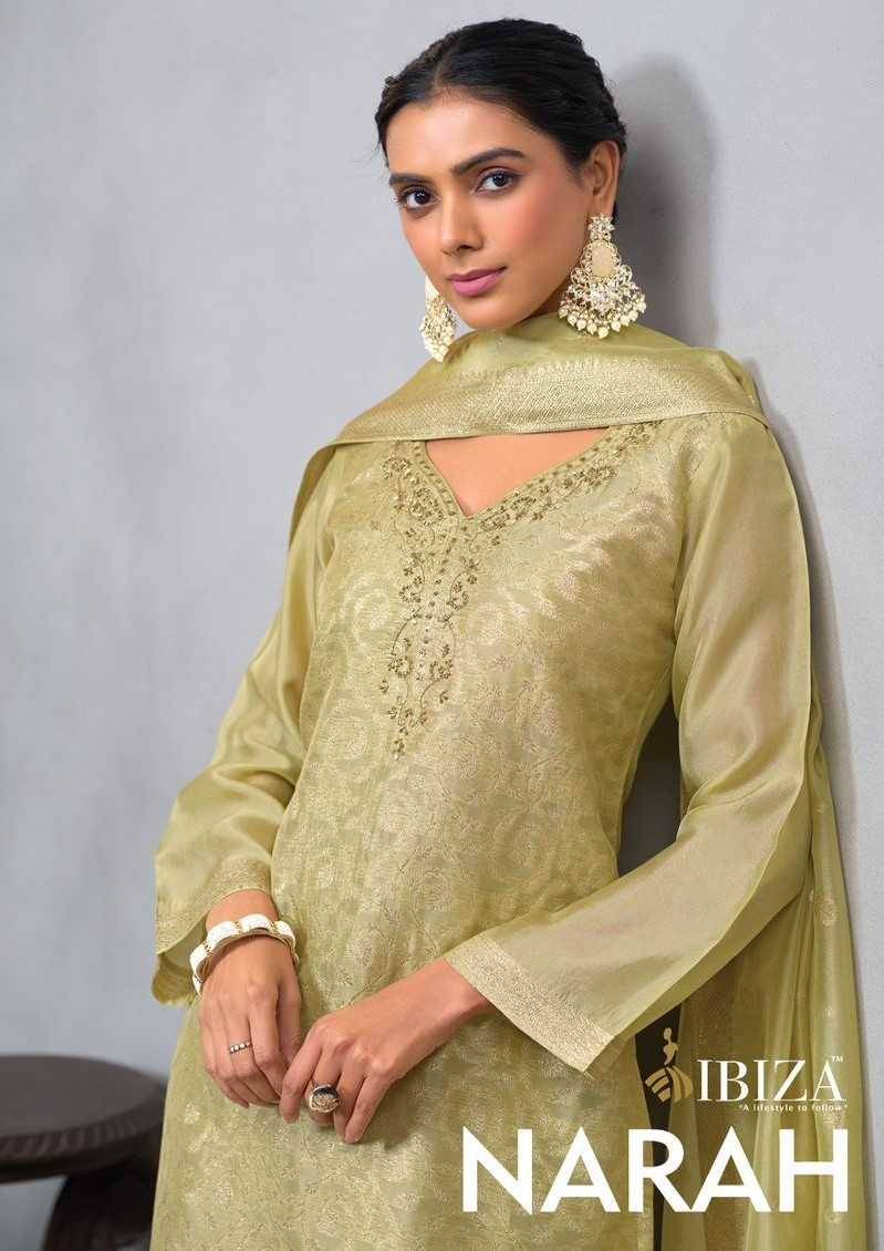 Narah By Ibiza 1661 To 1664 Series Designer Festive Suits Beautiful Fancy Stylish Colorful Party Wear & Occasional Wear Pure Silk Jacquard Dresses At Wholesale Price