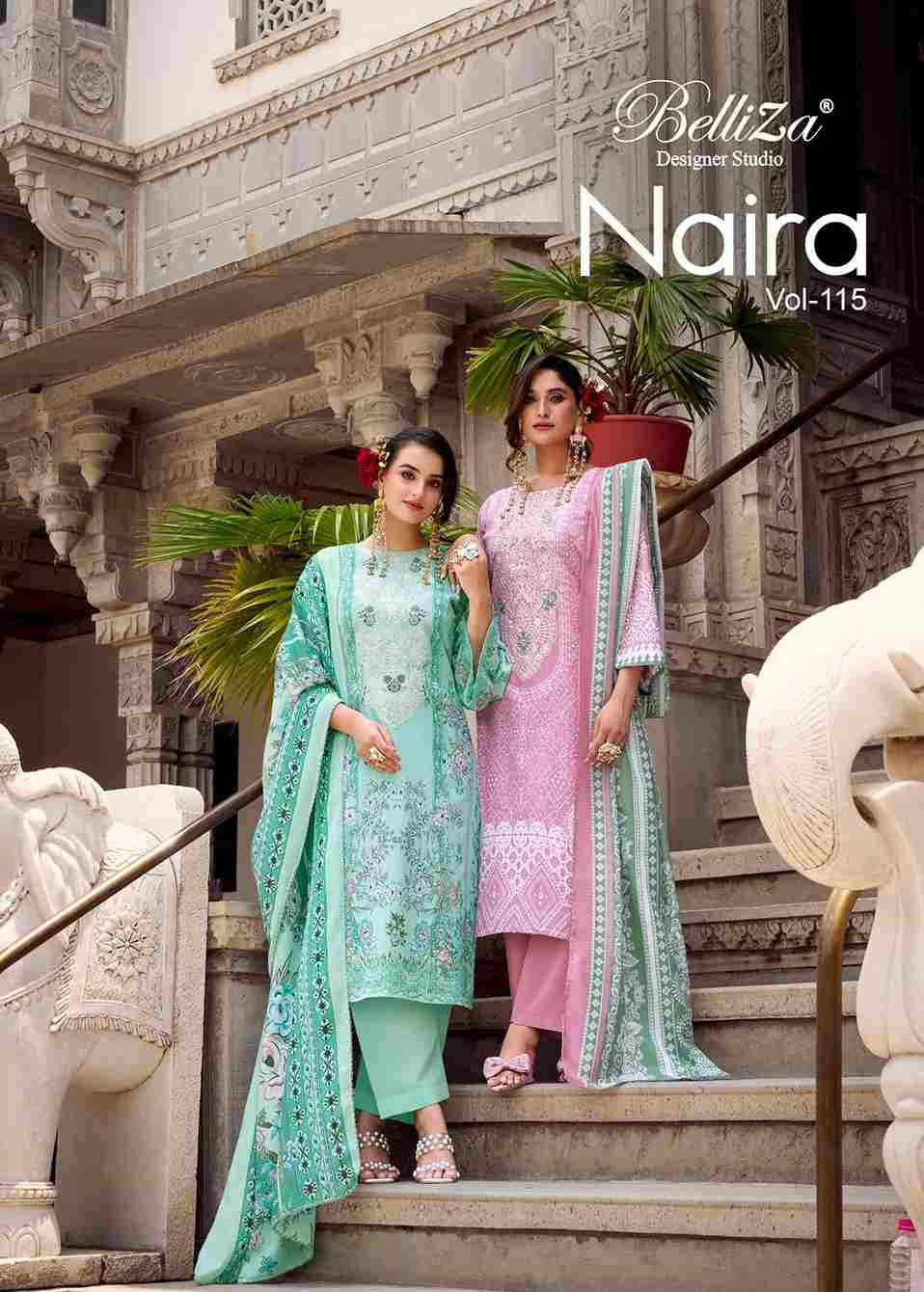 Naira Vol-115 By Belliza 888-001 To 888-008 Series Beautiful Festive Suits Stylish Fancy Colorful Casual Wear & Ethnic Wear Pure Cotton Print Dresses At Wholesale Price