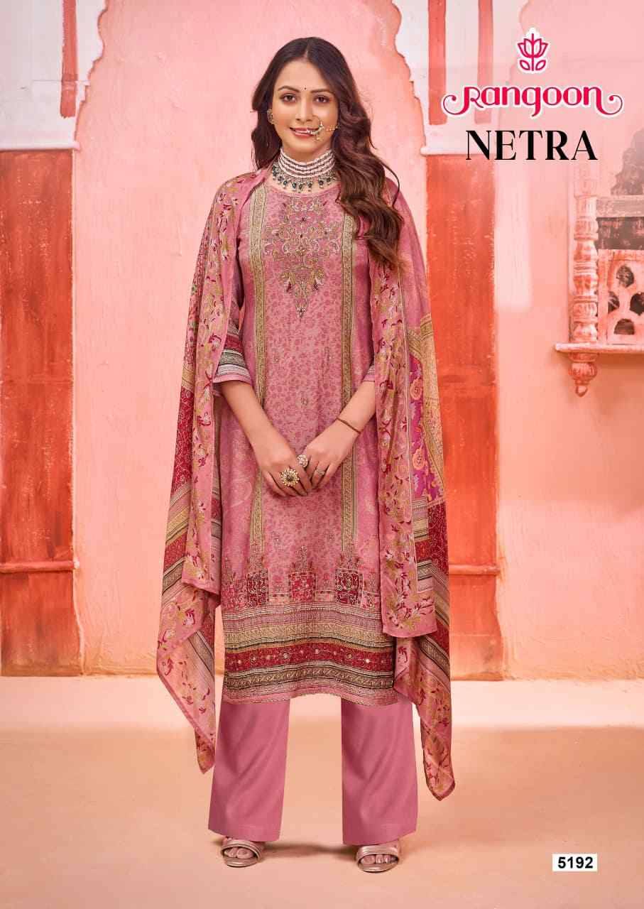 Netra By Rangoon 5191 To 5194 Series Beautiful Festive Suits Colorful Stylish Fancy Casual Wear & Ethnic Wear Pure Muslin Dresses At Wholesale Price
