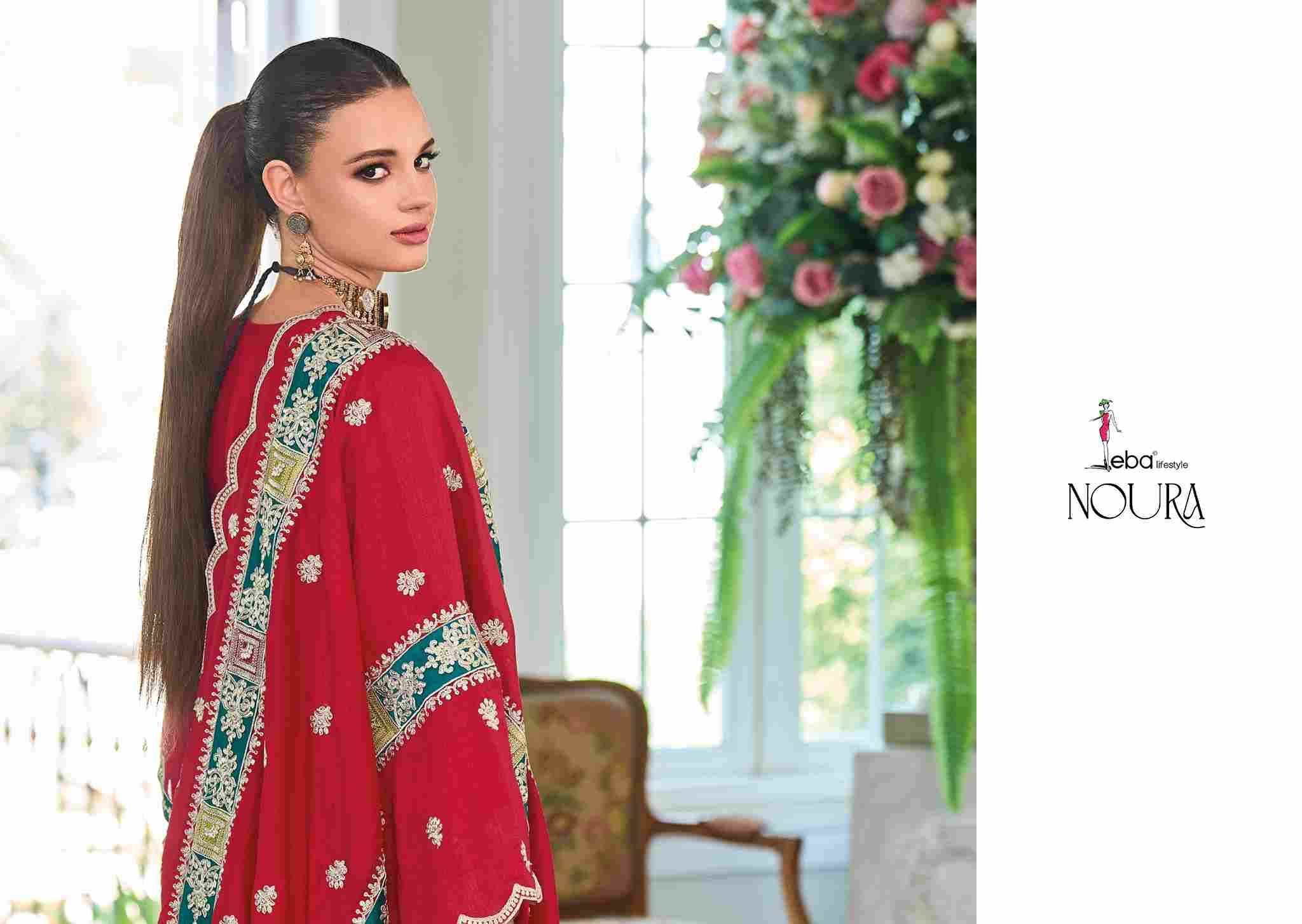 Noura By Eba Lifestyle 1696 To 1698 Series Beautiful Festive Suits Colorful Stylish Fancy Casual Wear & Ethnic Wear Chinnon Embroidery Dresses At Wholesale Price