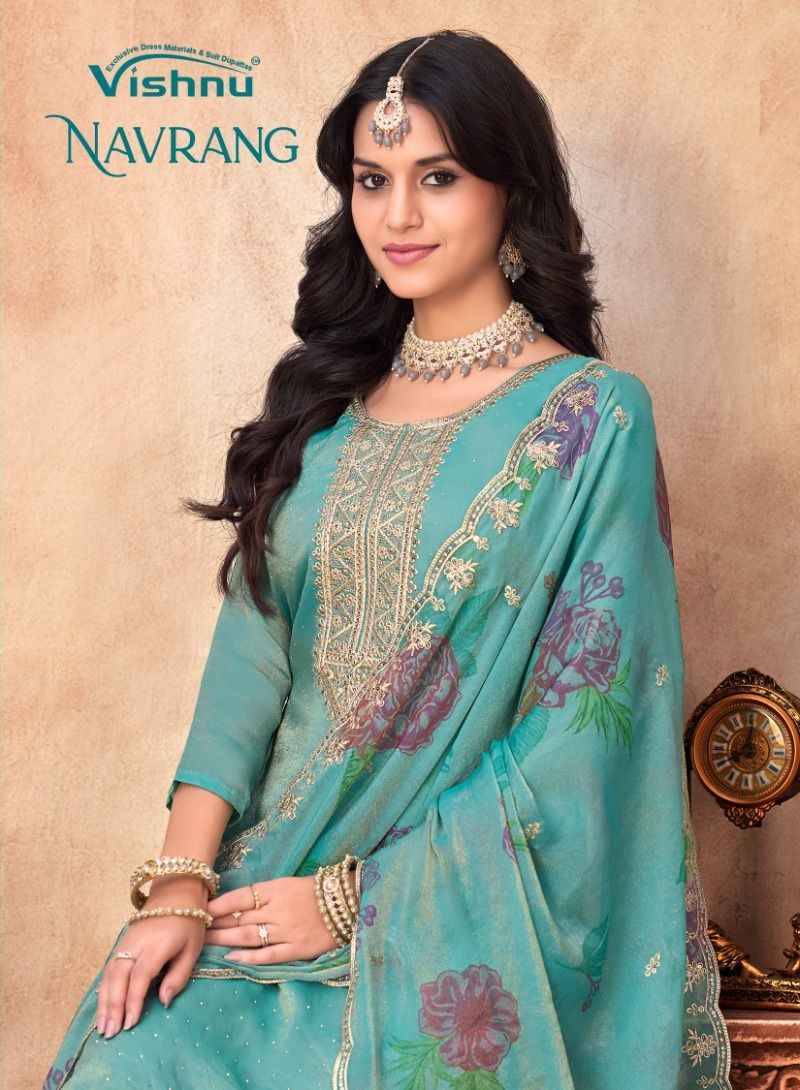 Navrang By Vishnu 37001 To 37010 Series Beautiful Stylish Festive Suits Fancy Colorful Casual Wear & Ethnic Wear & Ready To Wear Moss Dresses At Wholesale Price