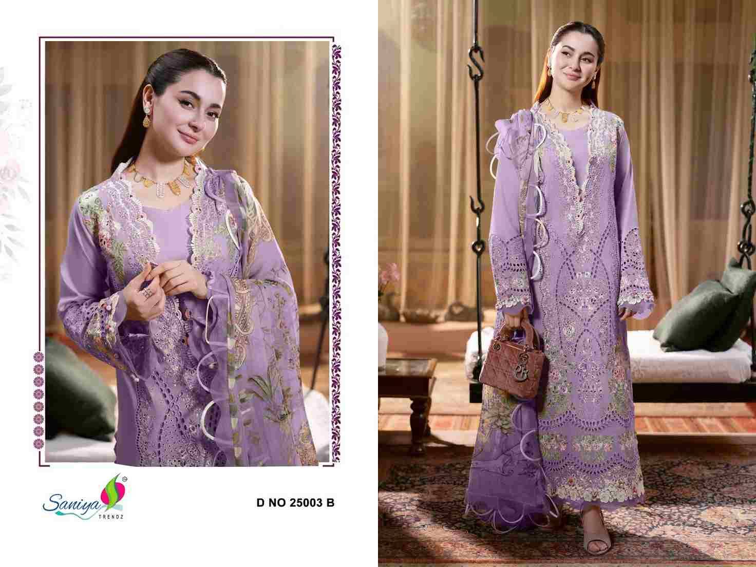 Ombre 25003 Colours By Saniya Trendz 25003-A To 25003-C Series Beautiful Pakistani Suits Colorful Stylish Fancy Casual Wear & Ethnic Wear Cotton Embroidered Dresses At Wholesale Price