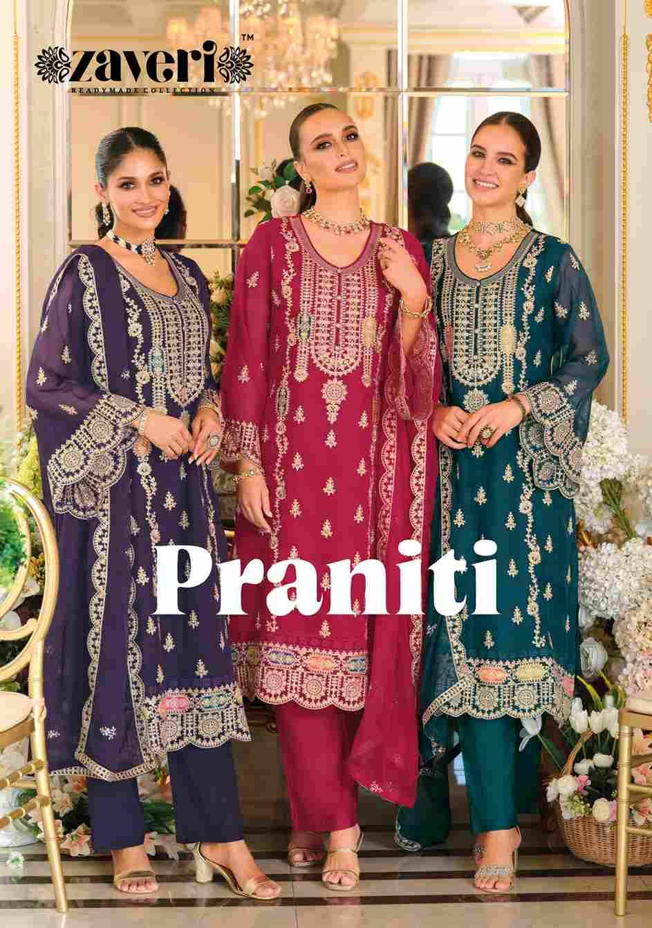 Praniti By Zaveri 1898 To 1900 Series Beautiful Festive Suits Colorful Stylish Fancy Casual Wear & Ethnic Wear Soft Organza Embroidery Dresses At Wholesale Price