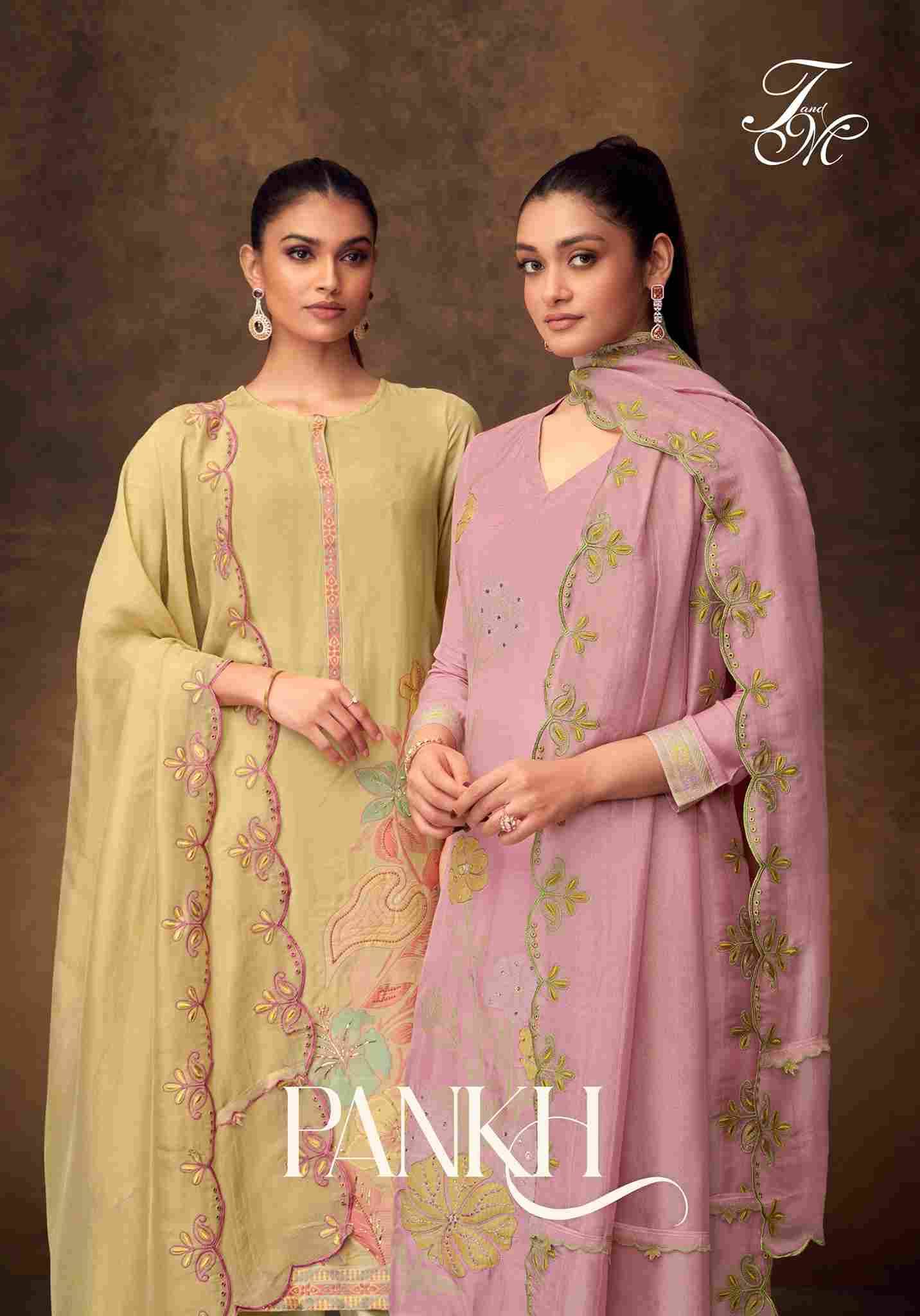 Pankh By T And M Designer Studio Beautiful Festive Suits Colorful Stylish Fancy Casual Wear & Ethnic Wear Muslin Jacquard Dresses At Wholesale Price