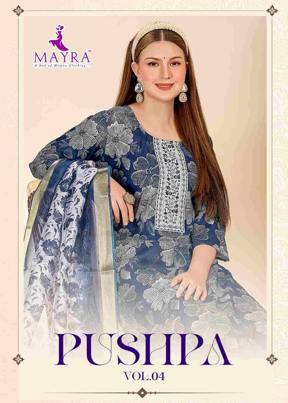 Pushpa Vol-4 By Mayra 91565 To 91572 Series Beautiful Stylish Festive Suits Fancy Colorful Casual Wear & Ethnic Wear & Ready To Wear Vertican Print Dresses At Wholesale Price