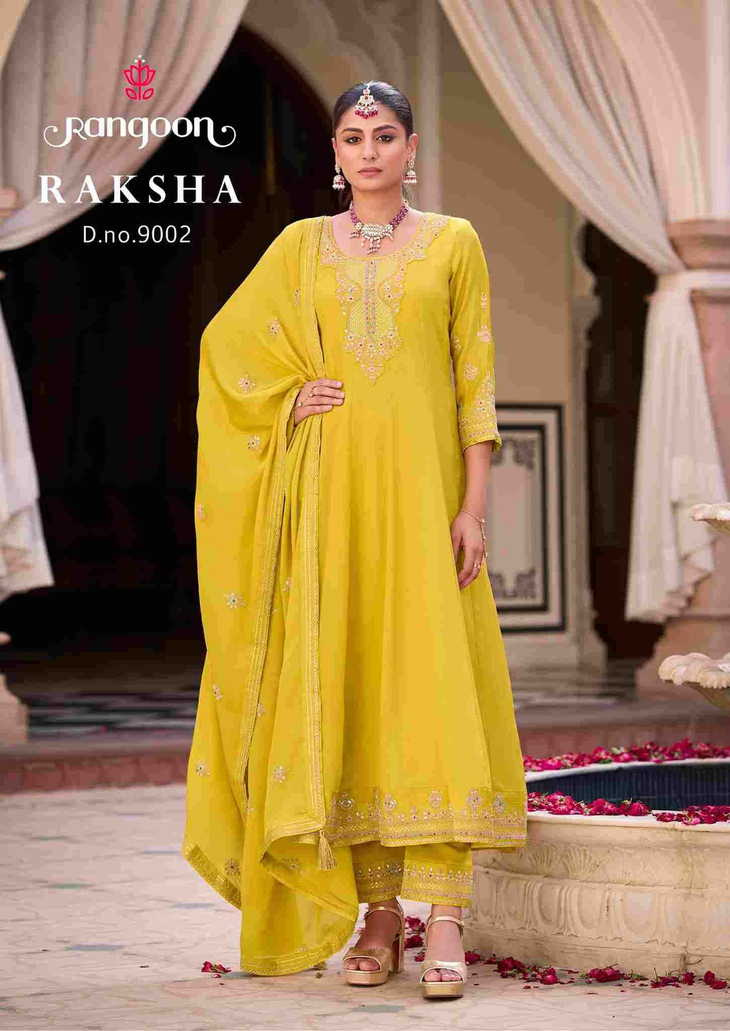 Raksha By Rangoon 9001 To 9004 Series Beautiful Anarkali Suits Colorful Stylish Fancy Casual Wear & Ethnic Wear Silk Dresses At Wholesale Price