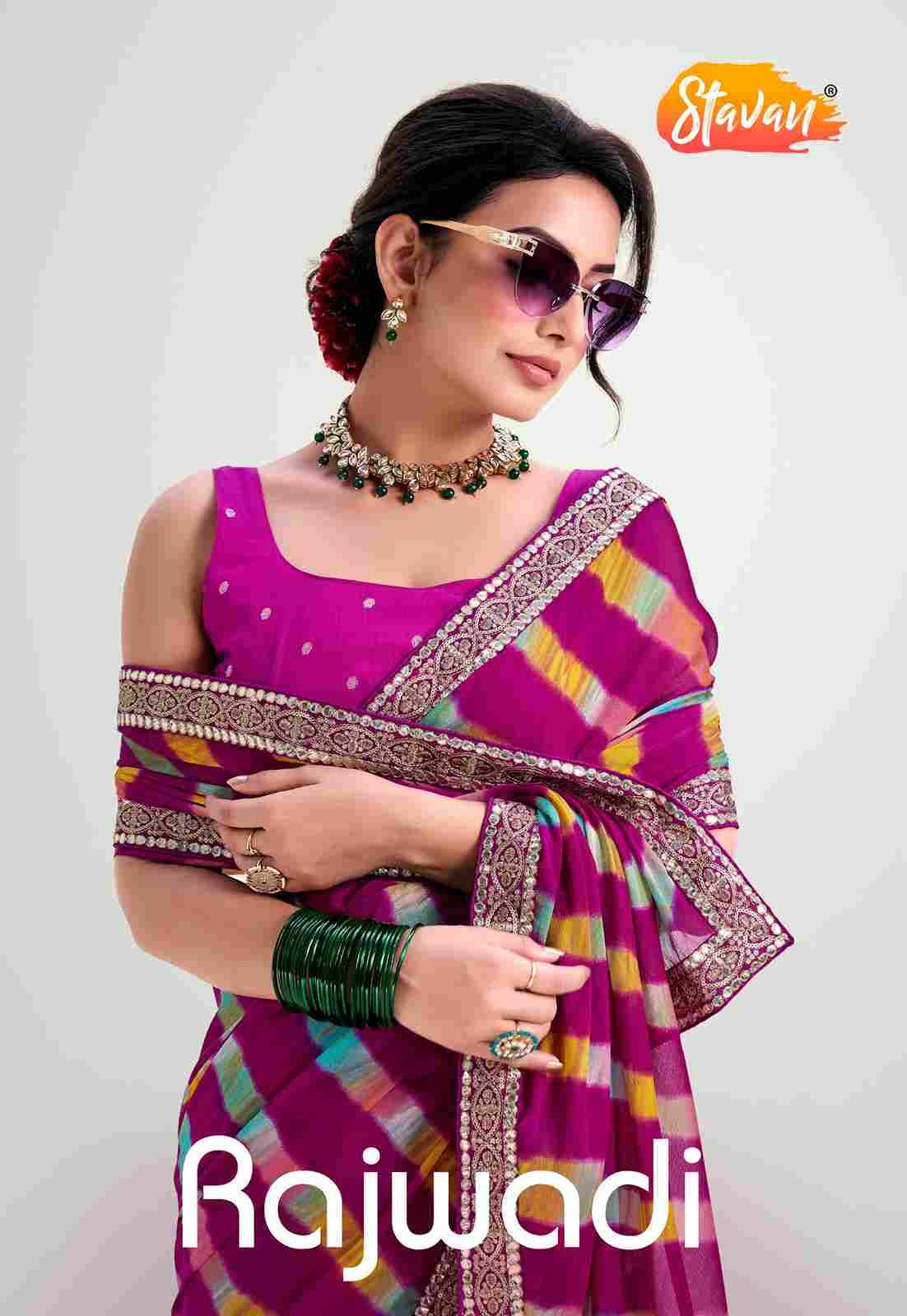 Rajwadi By Stavan 1001 To 1010 Series Indian Traditional Wear Collection Beautiful Stylish Fancy Colorful Party Wear & Occasional Wear Silk Sarees At Wholesale Price
