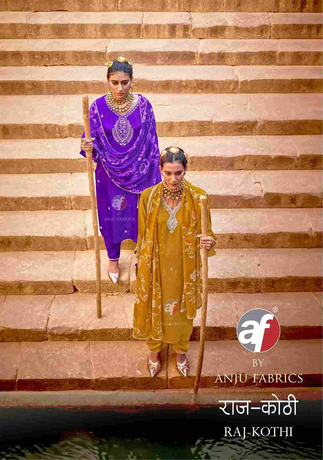 Raj-Kothi By Anju Fabrics 4171 To 4176 Series Designer Festive Suits Collection Beautiful Stylish Fancy Colorful Party Wear & Occasional Wear Natural Crepe Dresses At Wholesale Price
