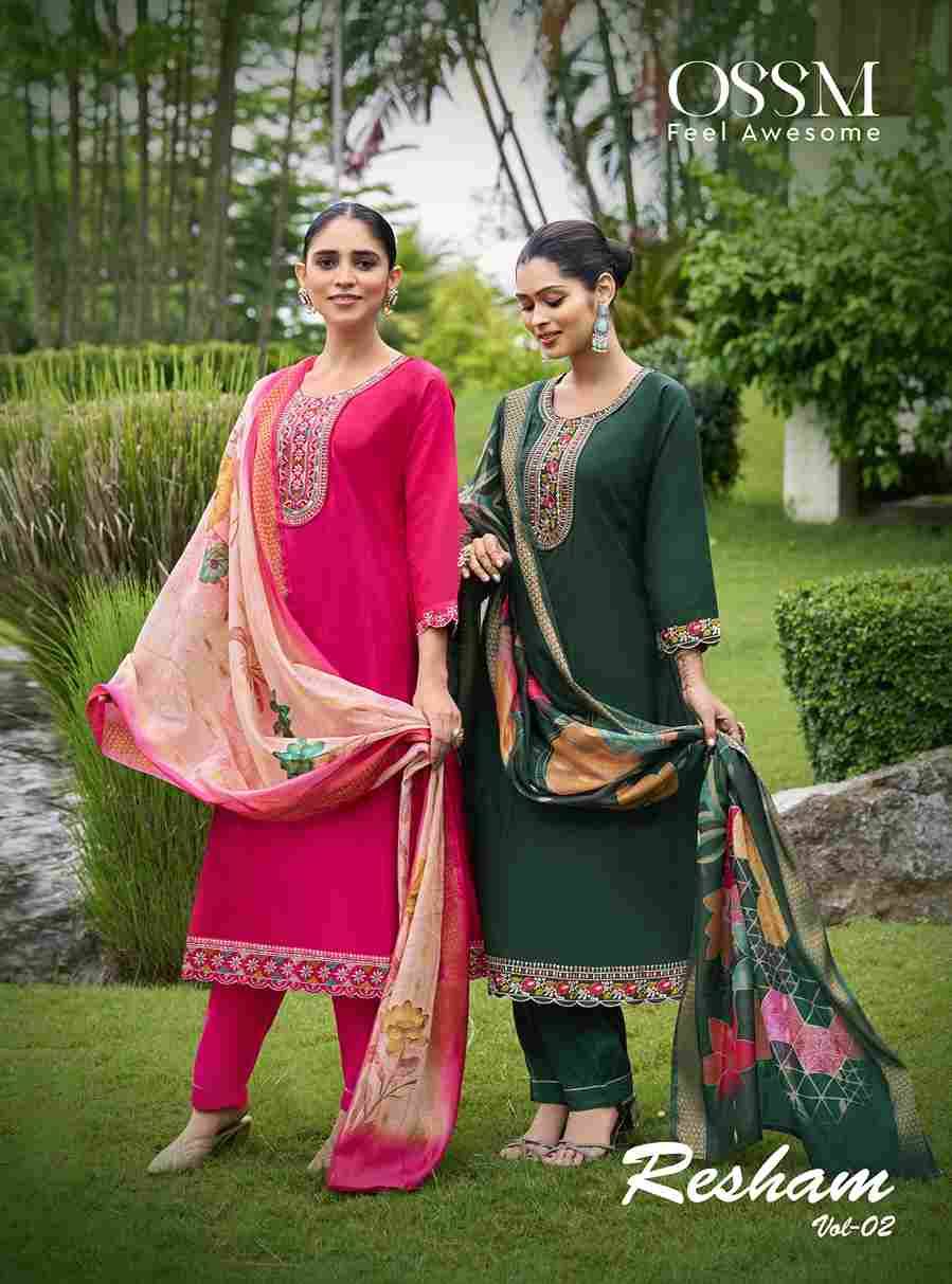 Resham Vol-2 By Ossm 1001 To 1006 Series Beautiful Festive Suits Colorful Stylish Fancy Casual Wear & Ethnic Wear Pure Viscose Silk Dresses At Wholesale Price