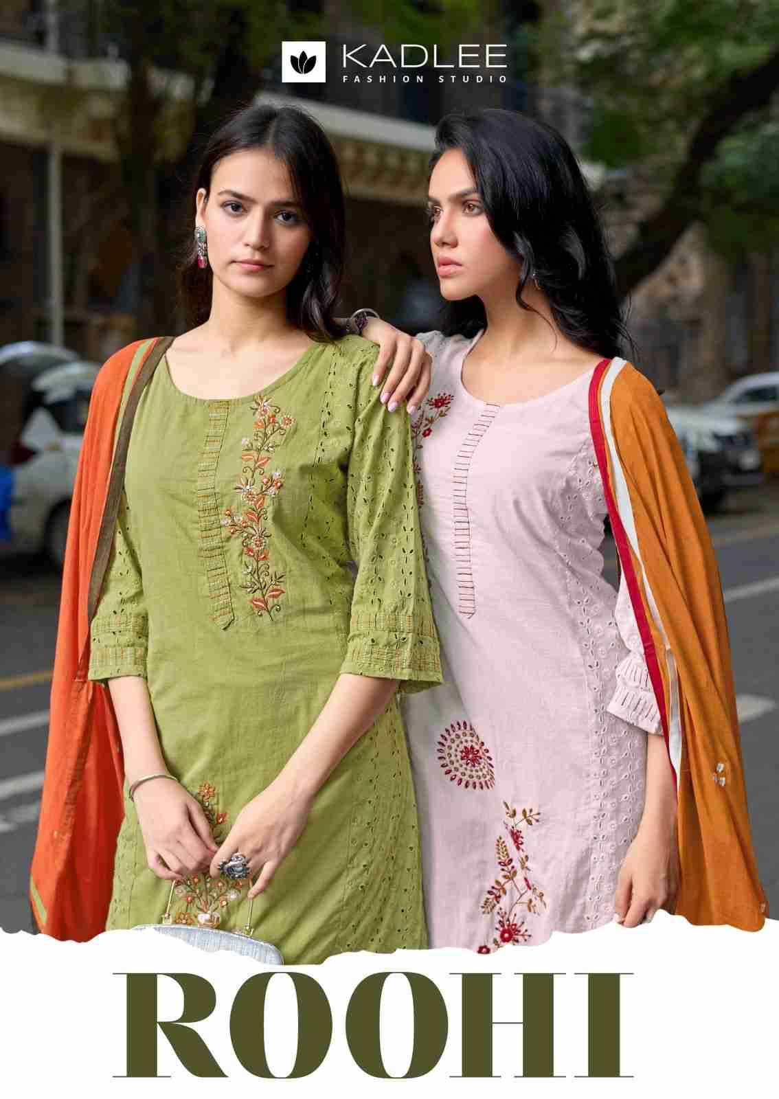 Roohi By Kadlee 2001 To 2004 Series Beautiful Festive Suits Colorful Stylish Fancy Casual Wear & Ethnic Wear Pure Cotton With Work Dresses At Wholesale Price