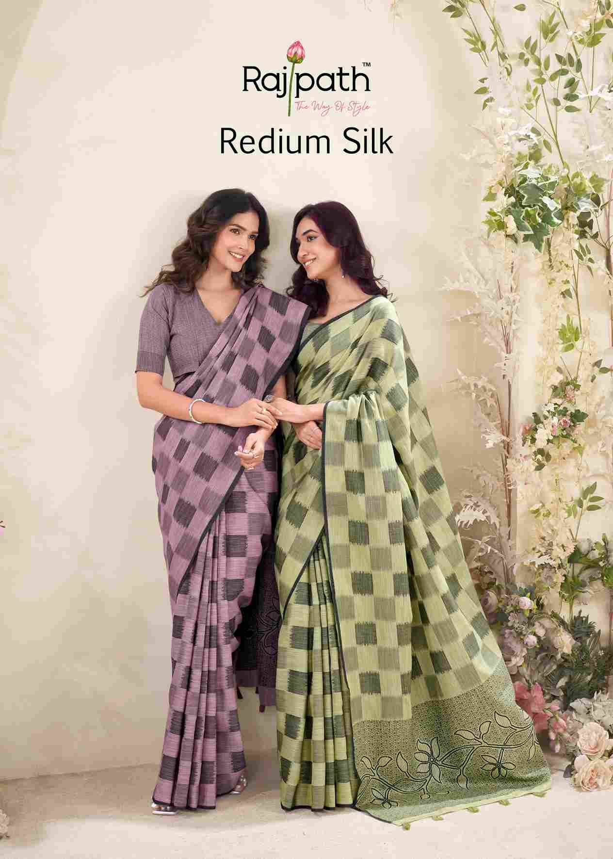 Redium Silk By Rajpath 438 To 443 Series Indian Traditional Wear Collection Beautiful Stylish Fancy Colorful Party Wear & Occasional Wear Linen Silk Sarees At Wholesale Price